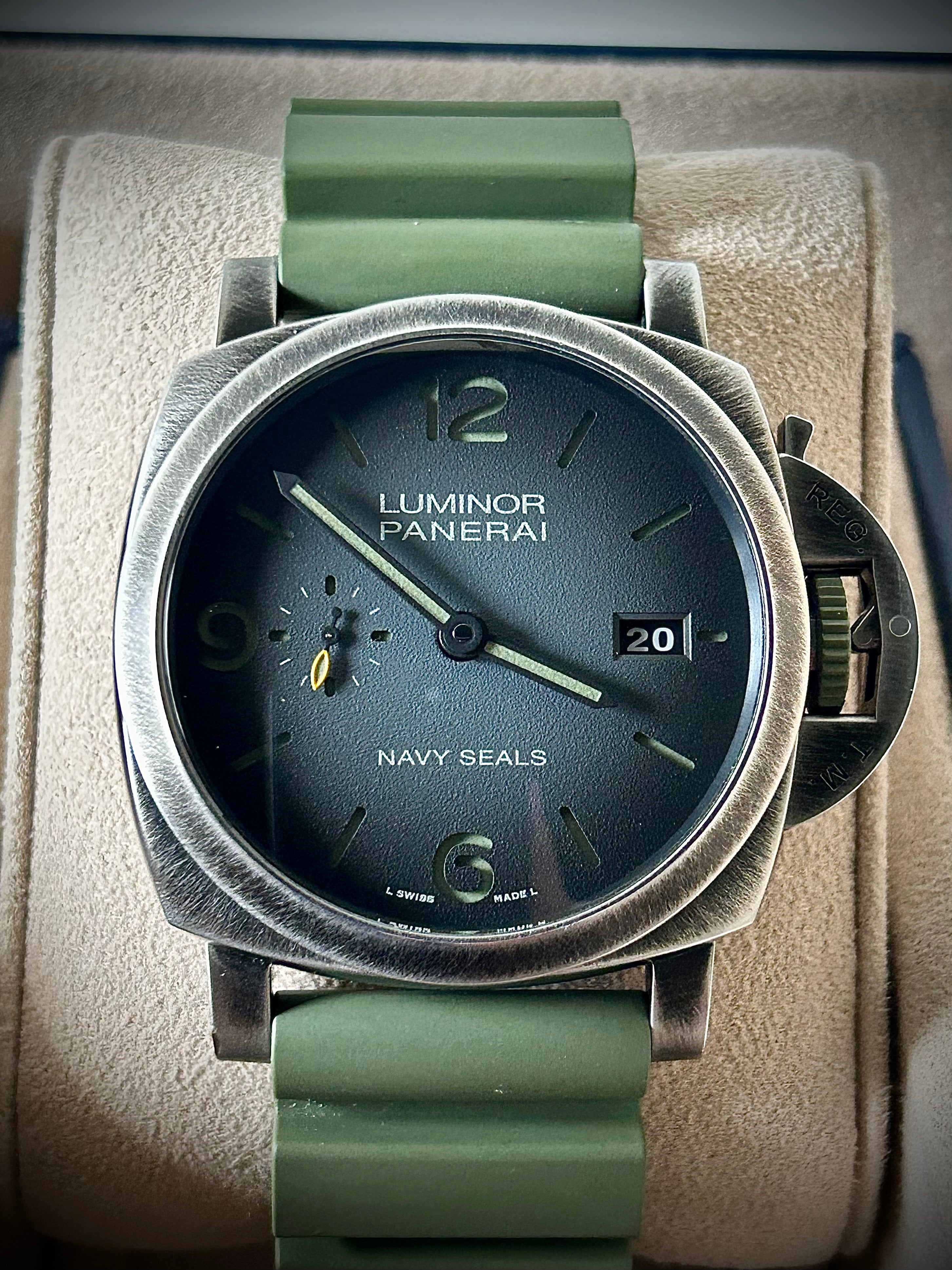 2023 PANERAI LUMINOR MARINA, PAM01412, US NAVY SEALS, FULL SET, INC GST