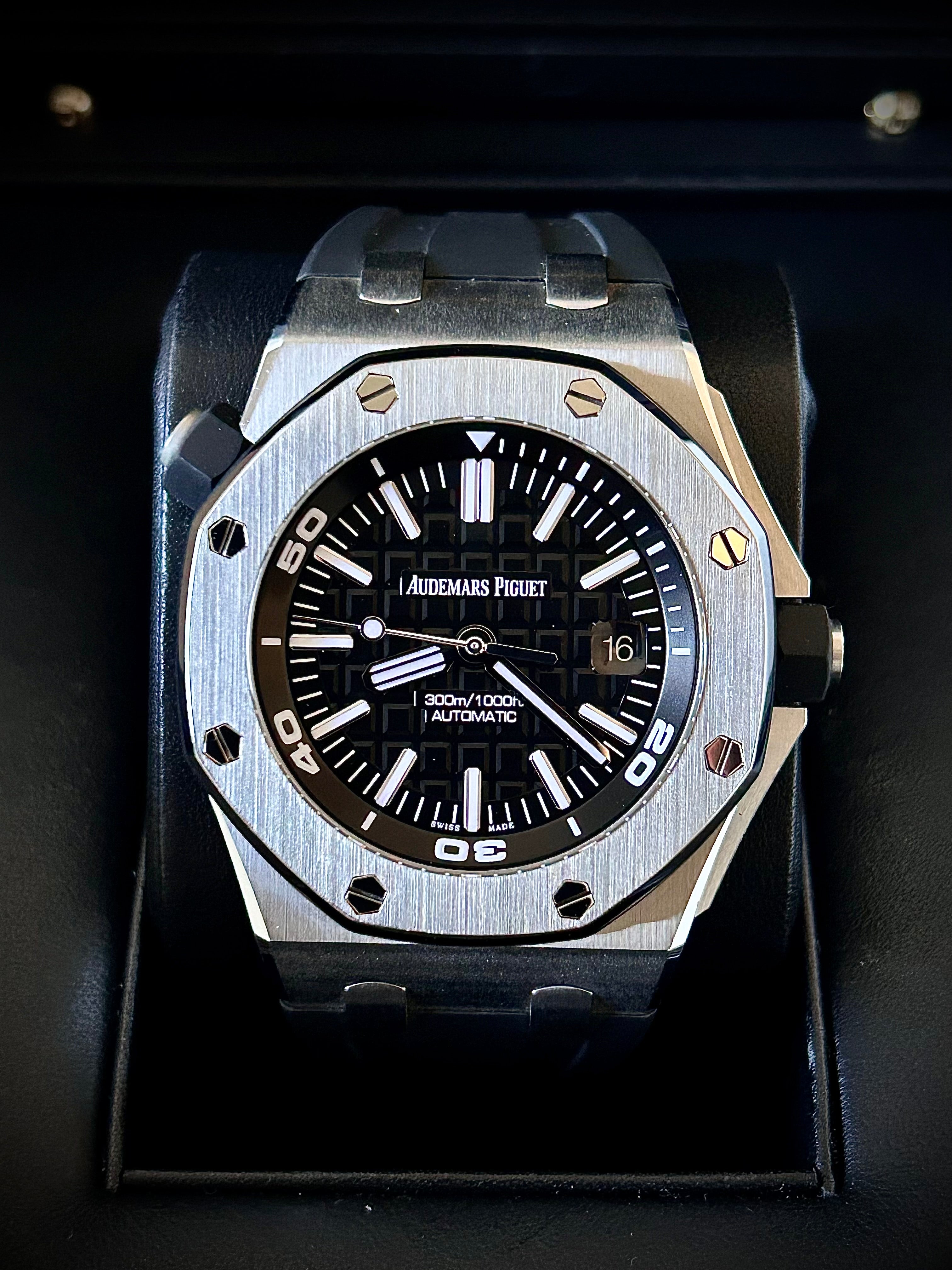 2021 AUDEMARS PIGUET ROYAL OAK OFFSHORE DIVER, 15710ST, BOX AND PAPERS INC GST