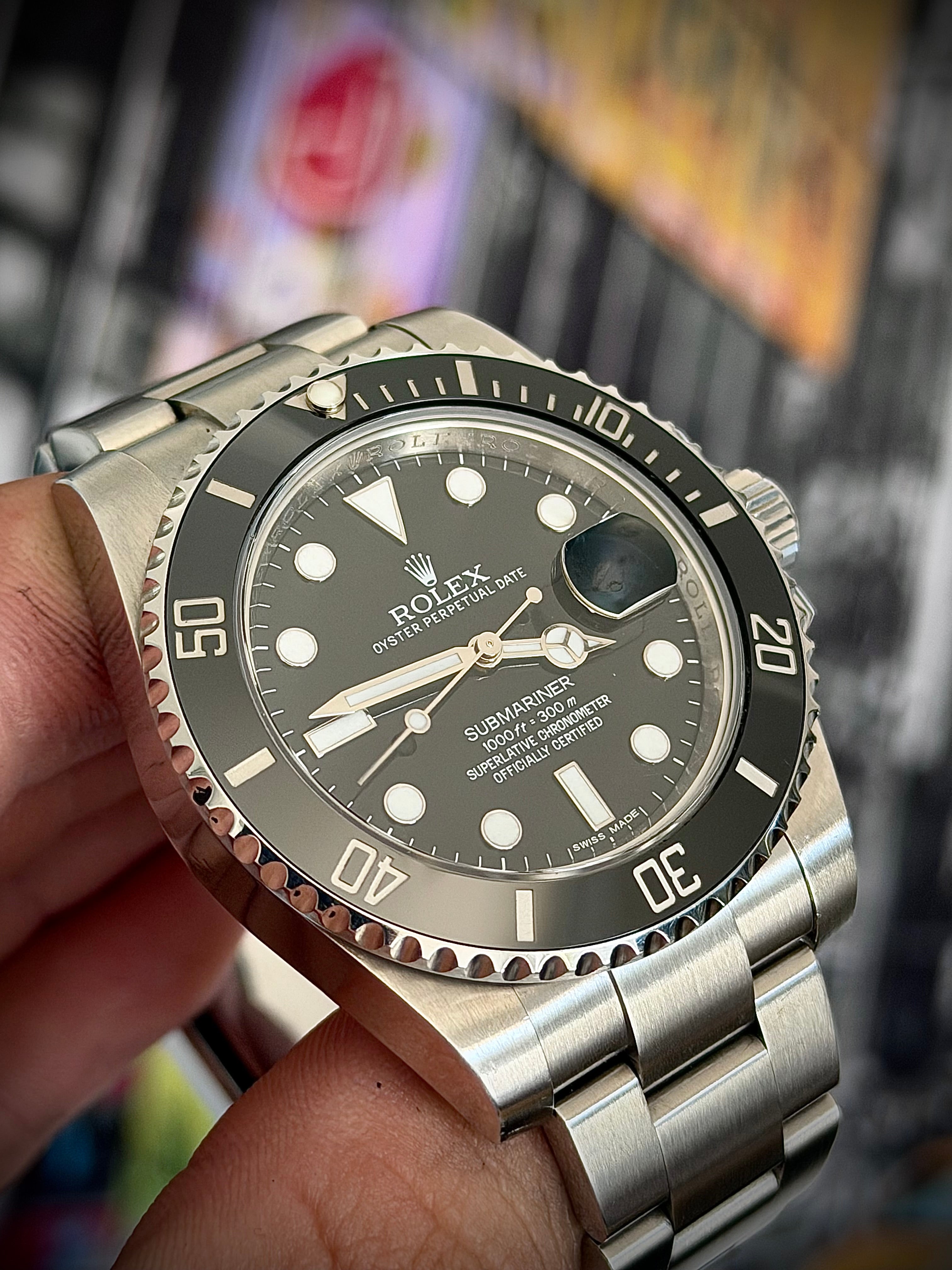 2015 ROLEX SUBMARINER DATE 116610LN, FULL SET, INC GST