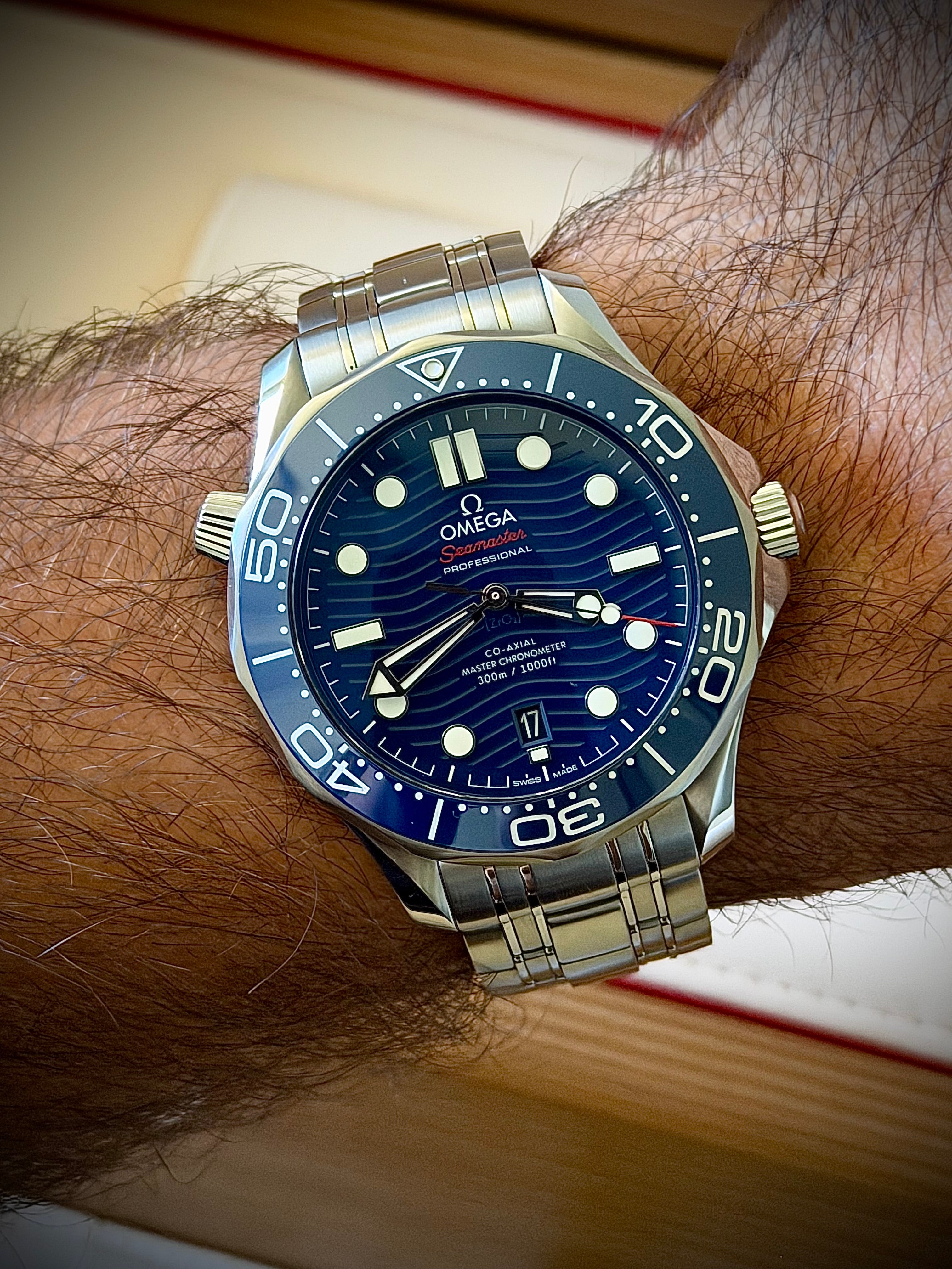 2023 OMEGA SEAMASTER DIVER 300M, 210.30.42.20.03.001, BLUE DIAL, STEEL BRACELET, FULL SET, INC GST
