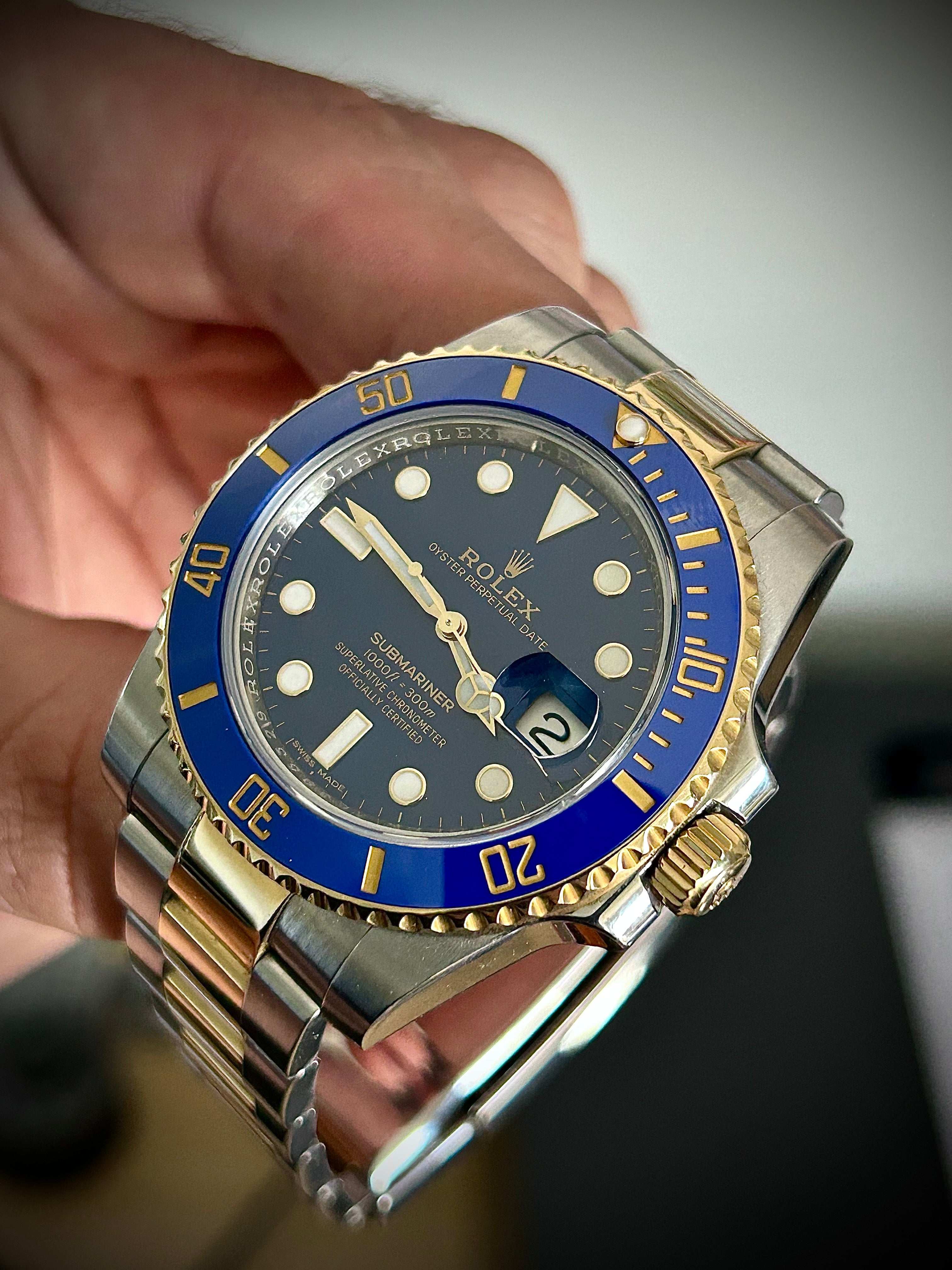2018 ROLEX SUBMARINER BLUESY 116613LB, FULL SET, INC GST