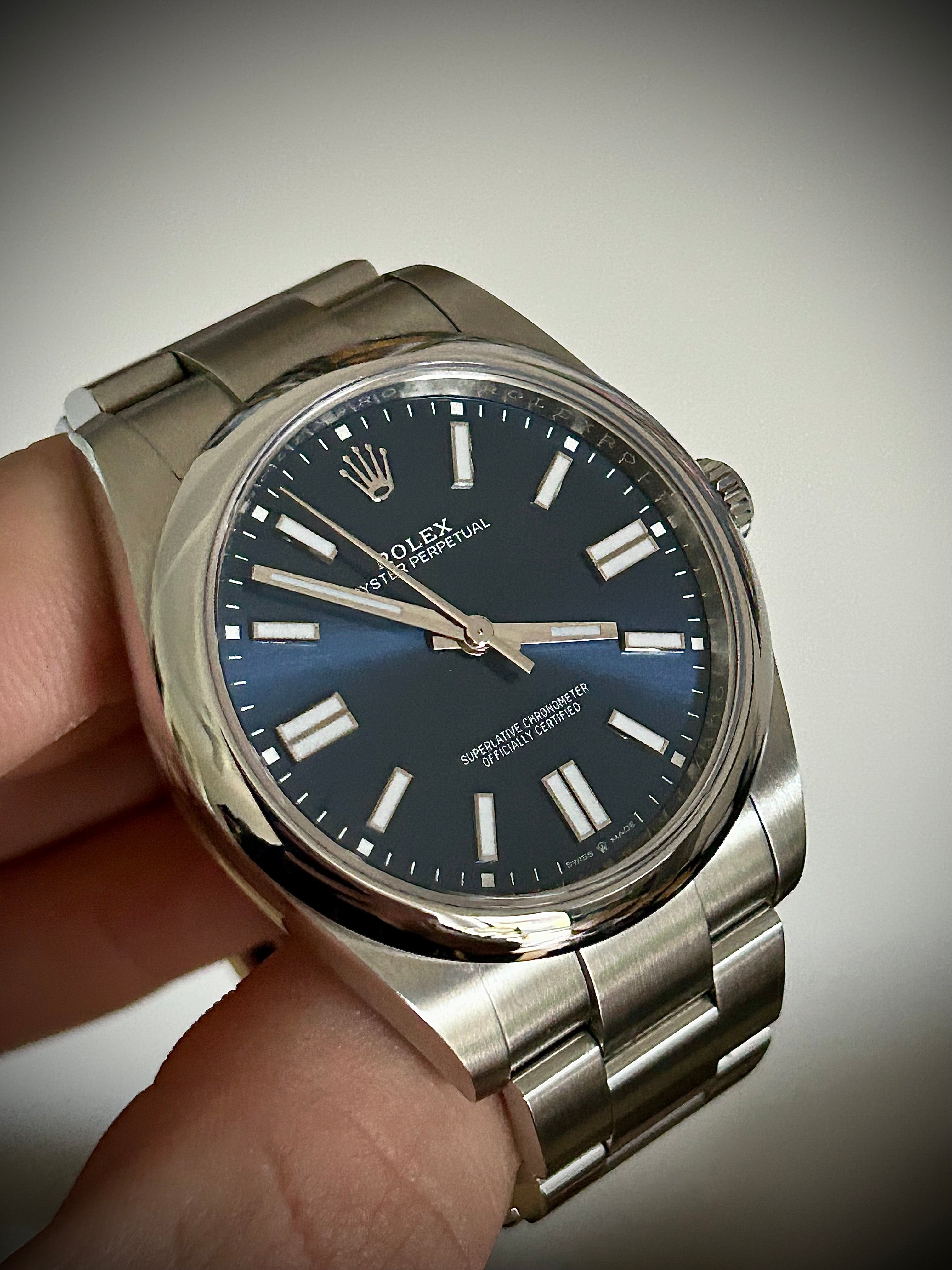 2023 ROLEX OYSTER PERPETUAL 41, BLUE DIAL, FULL SET, INC GST