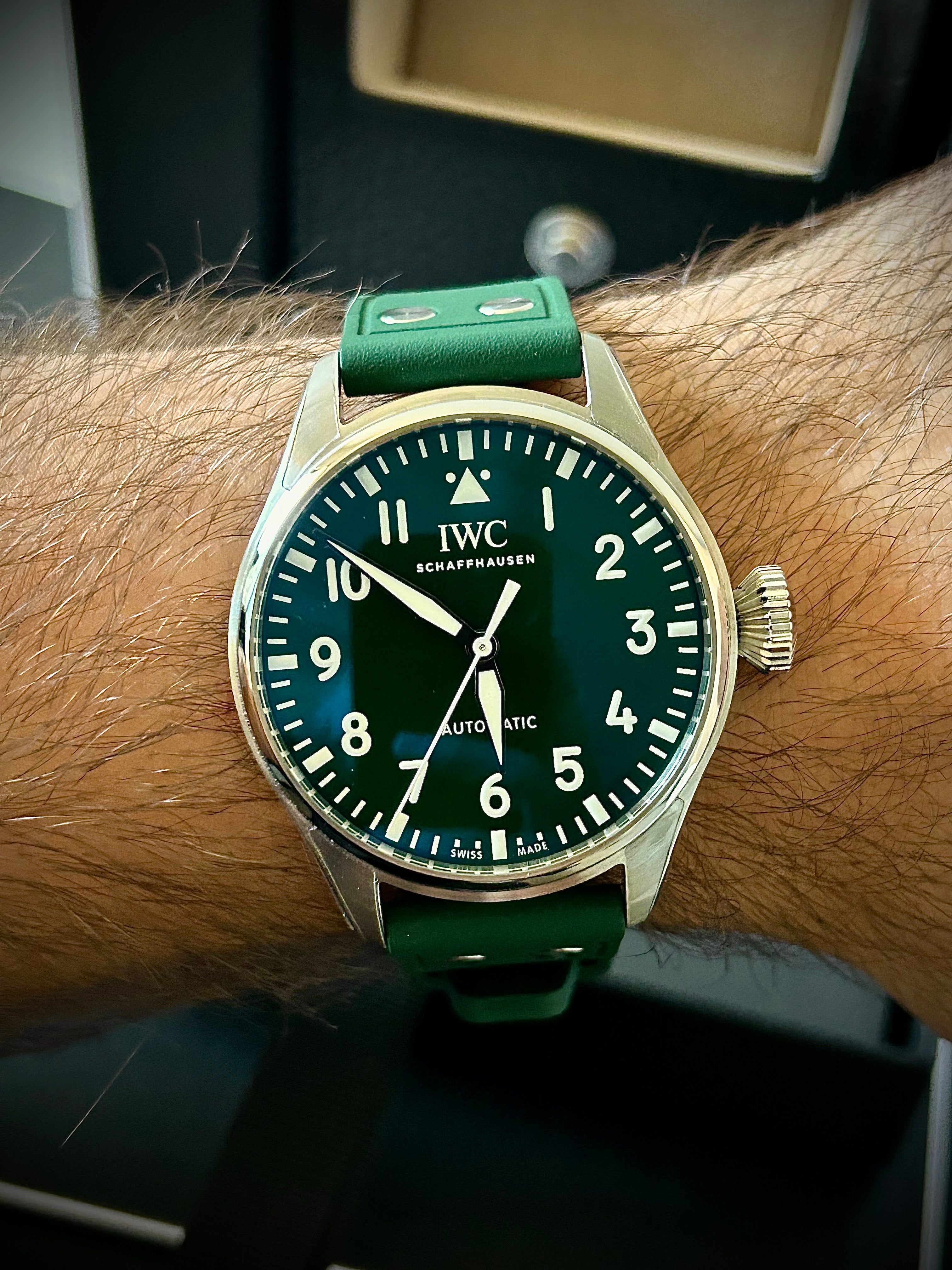 2022 IWC BIG PILOTS WATCH 43, GREEN DIAL, IW329306, FULL SET, INC GST