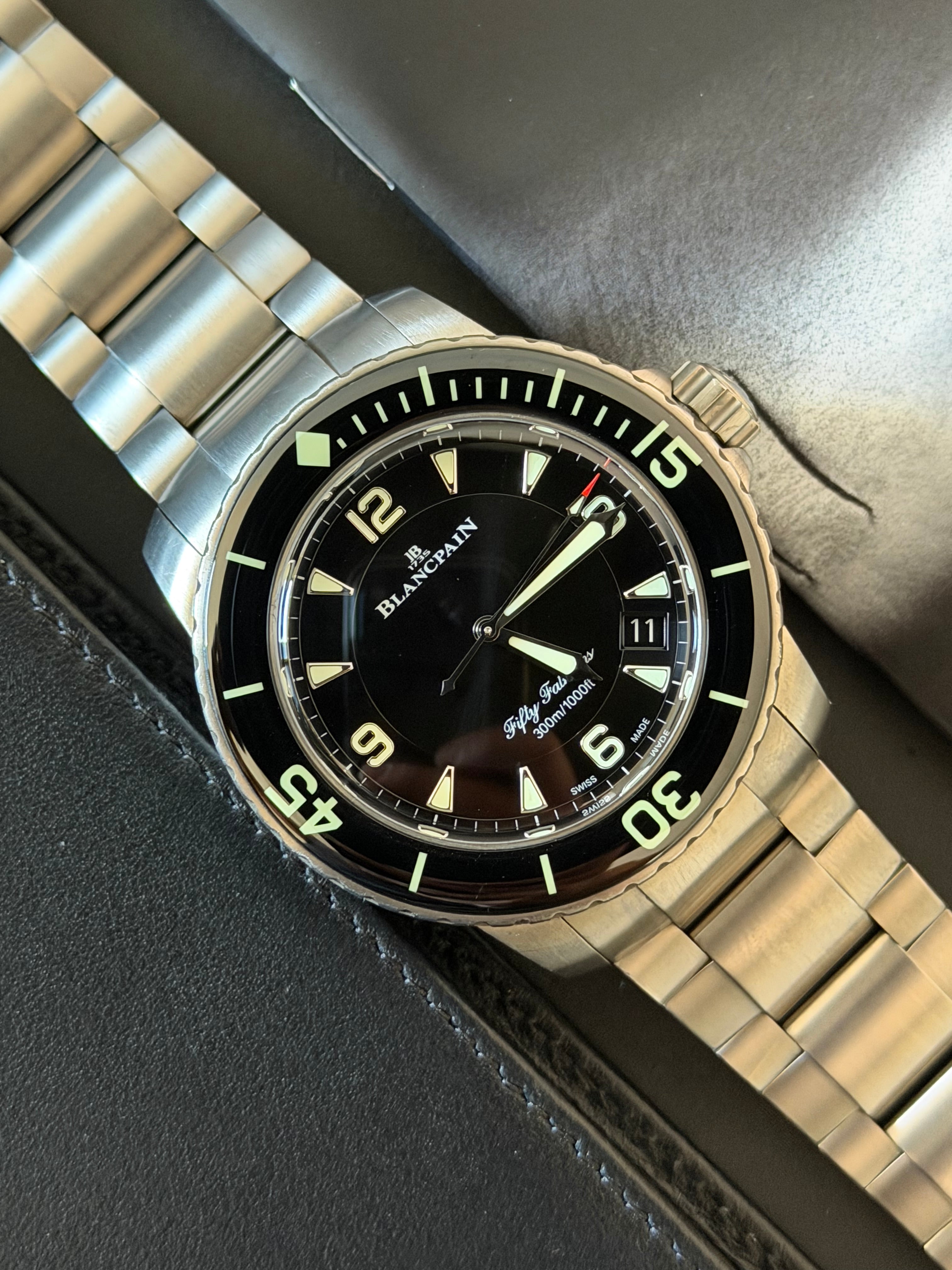 2024 BLANCPAIN FIFTY FATHOMS AUTOMATIQUE, 5015 12B30 98B, FULL SET, INC GST