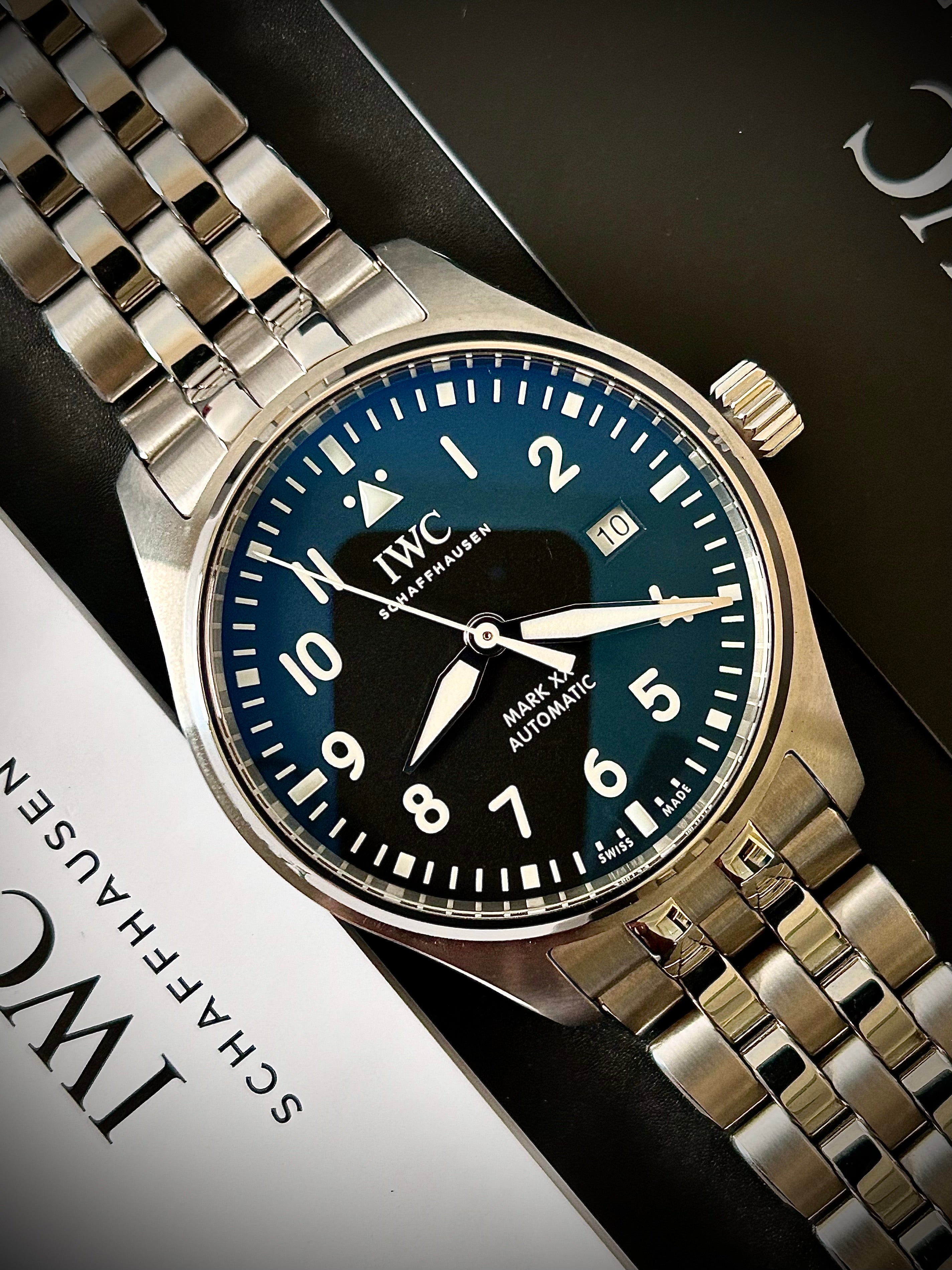 2025 IWC PILOTS WATCH MARK XX, BLACK DIAL, IW328202, FULL SET, INC GST