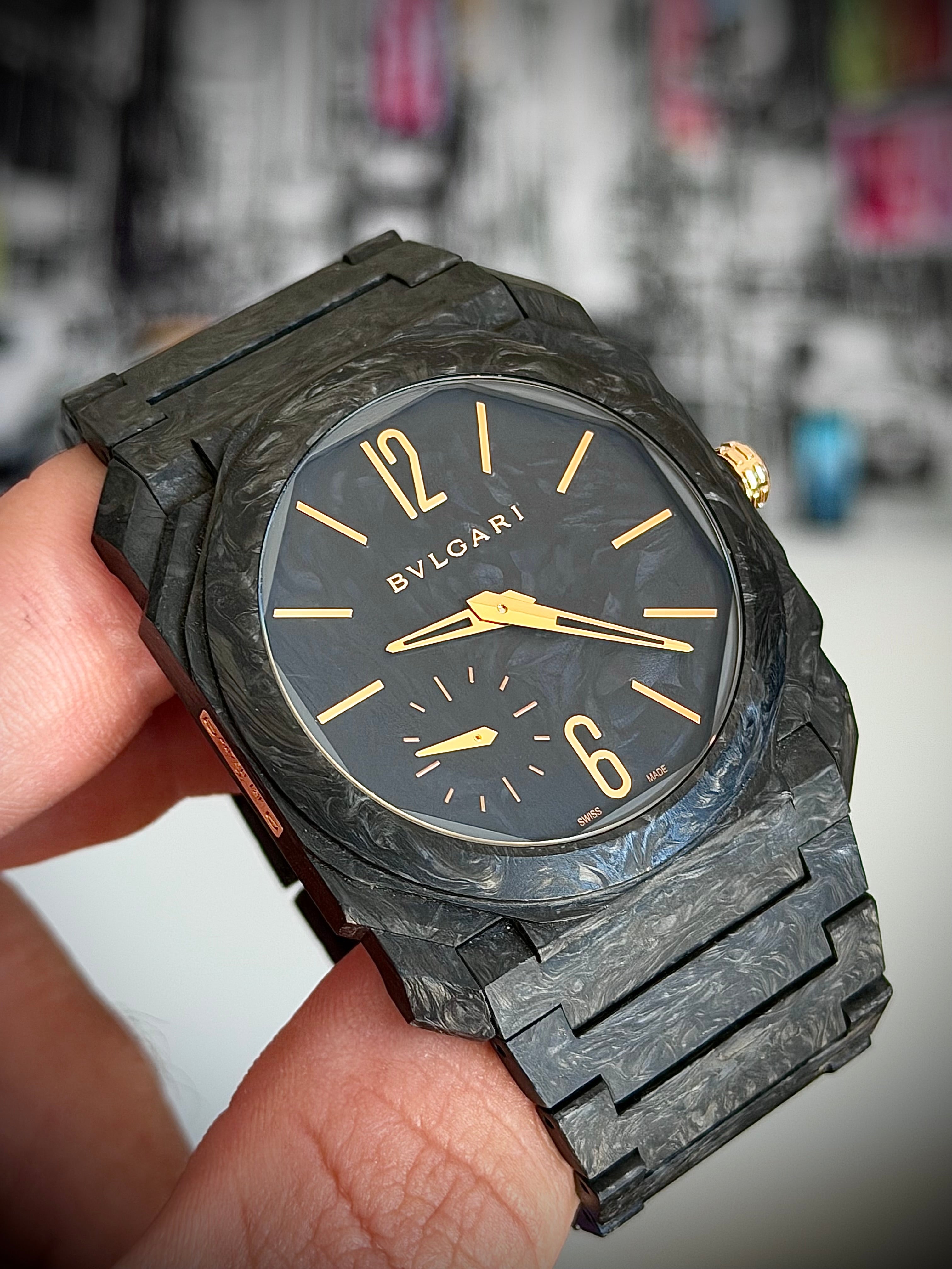 2023 BVLGARI OCTO FINISSIMO CARBON GOLD, 103779, FULL SET, INC GST