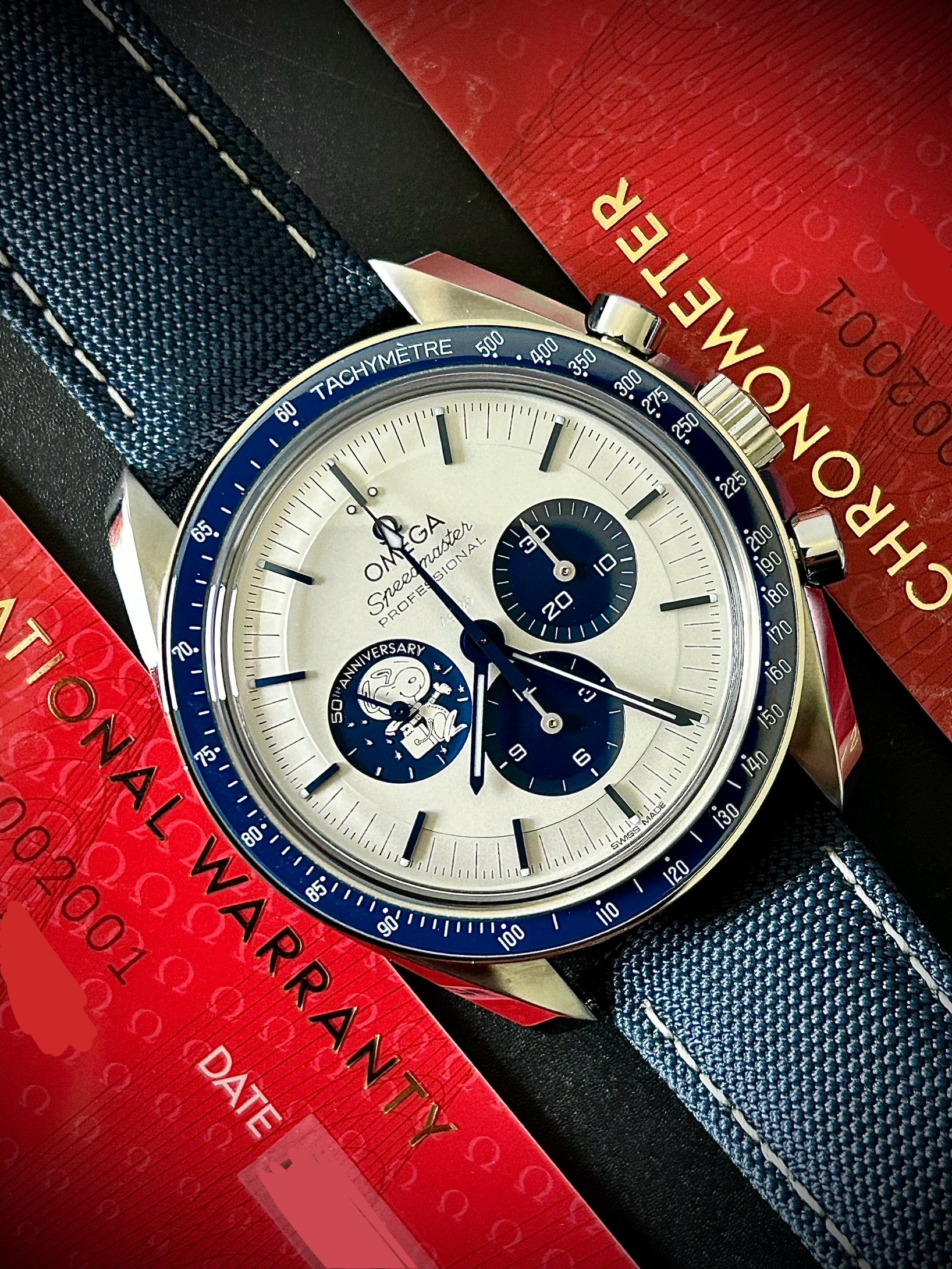 2025 OMEGA SPEEDMASTER SILVER SNOOPY, FULL SET, INC GST