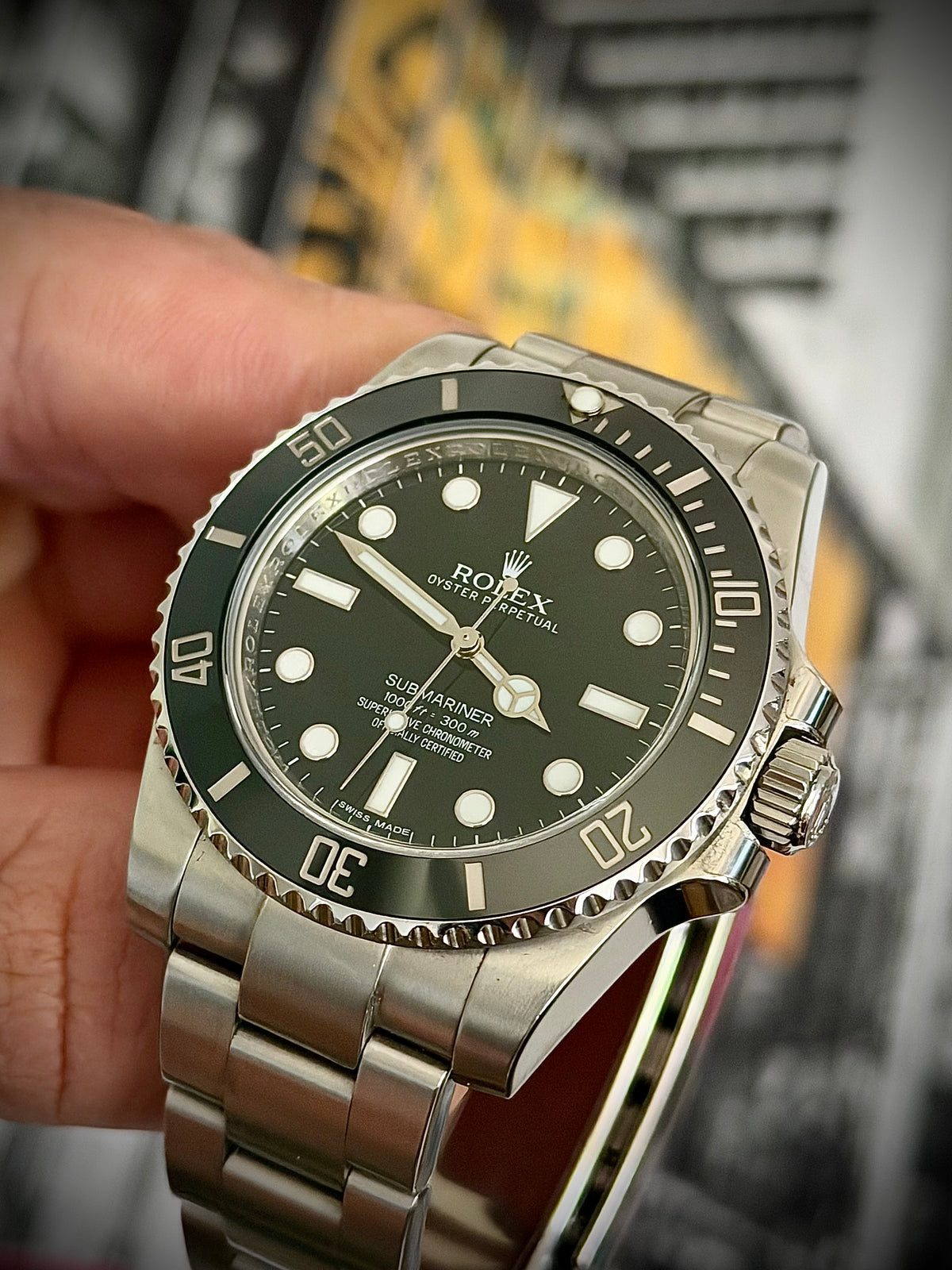 2013 ROLEX SUBMARINER, 114060, NO DATE, BOX & PAPERS, EXCELLENT CONDITION, INC GST