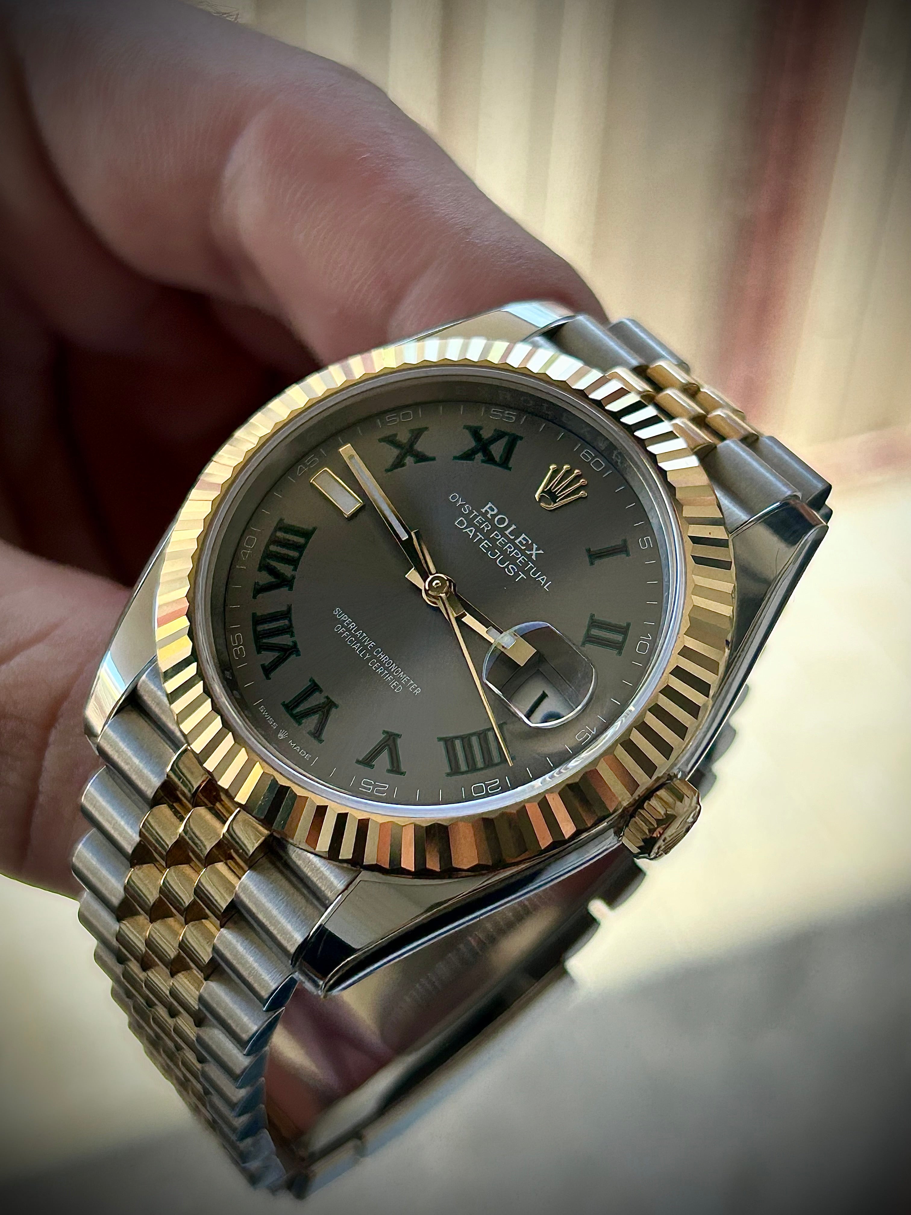 2024 ROLEX DATEJUST 41, WIMBLEDON DIAL, 126333, FULL SET, INC GST