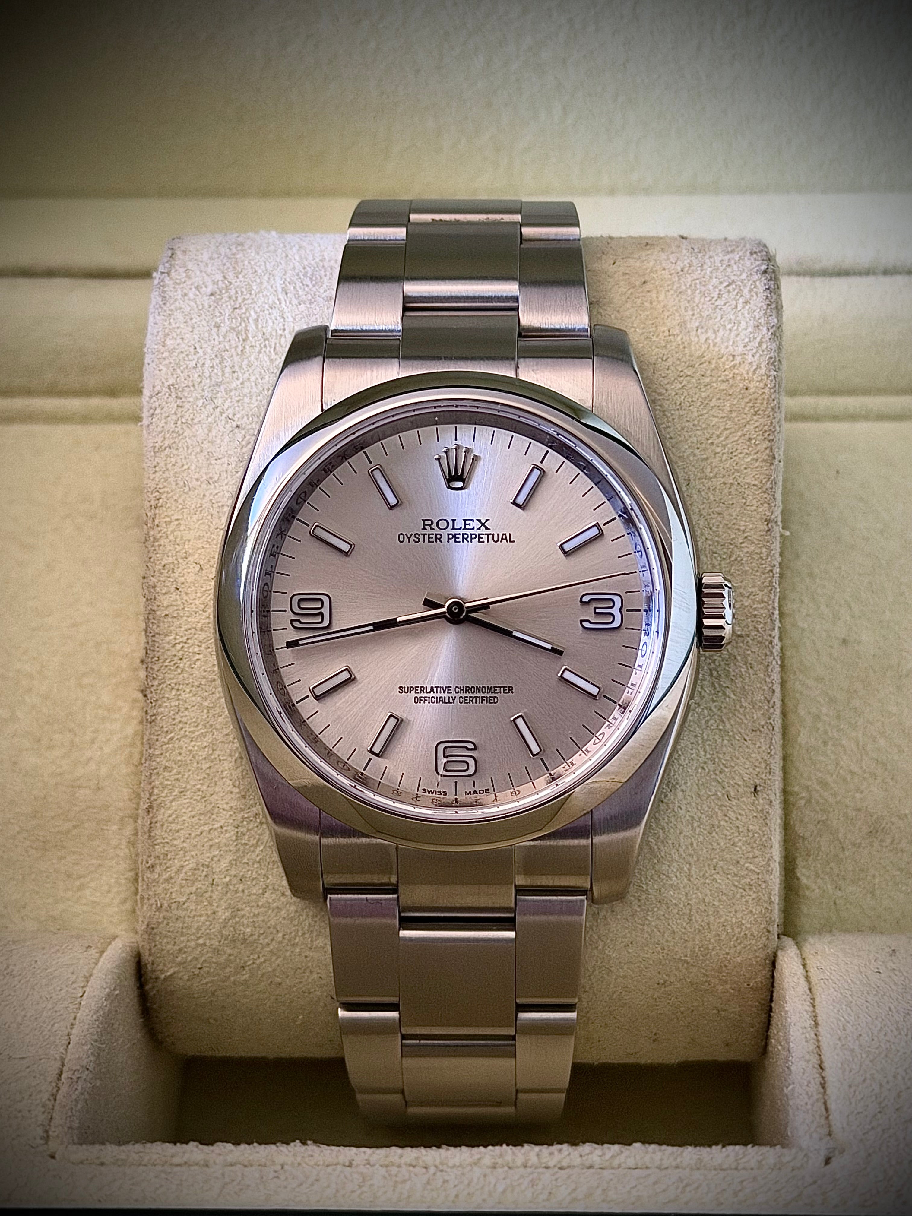 2012 ROLEX OYSTER PERPETUAL 36, FULL SET, INC GST