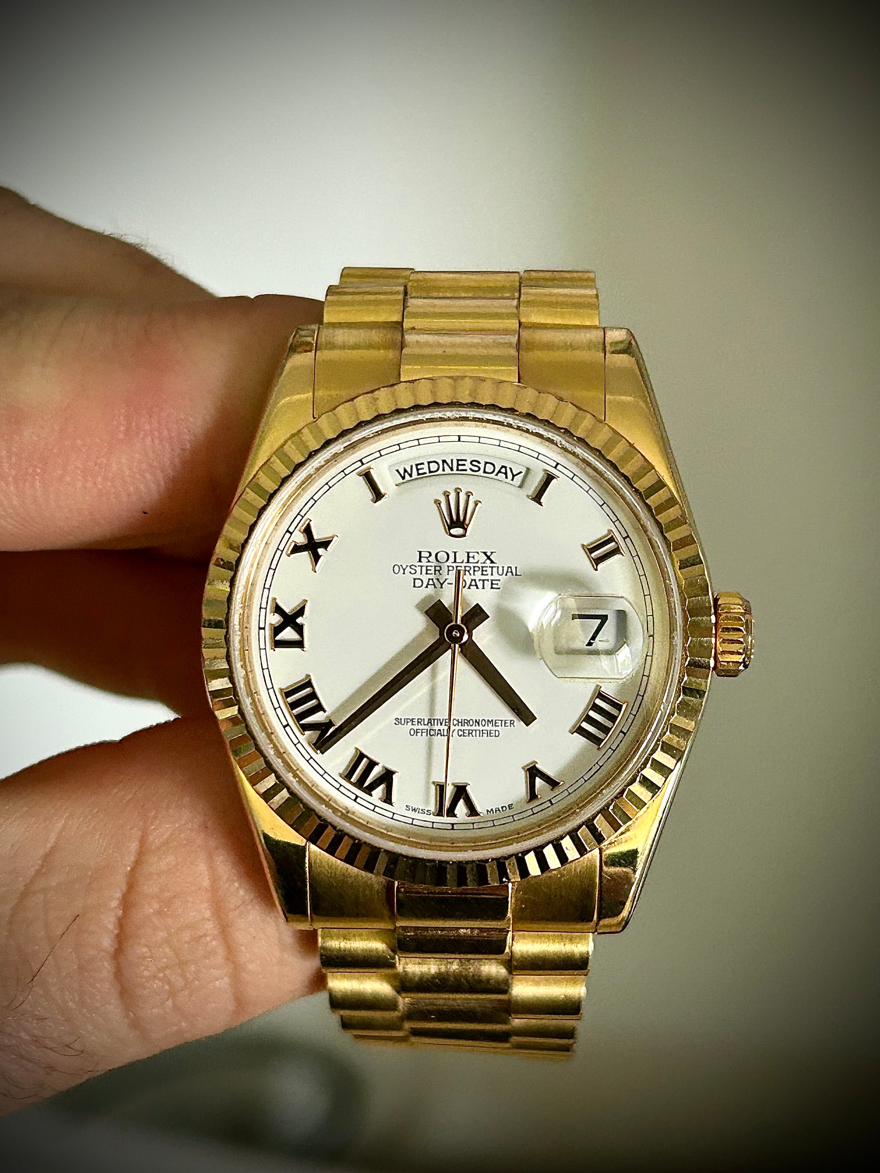 2008 ROLEX DAY-DATE 36, 118235, ROSE GOLD, WATCH ONLY, INC GST