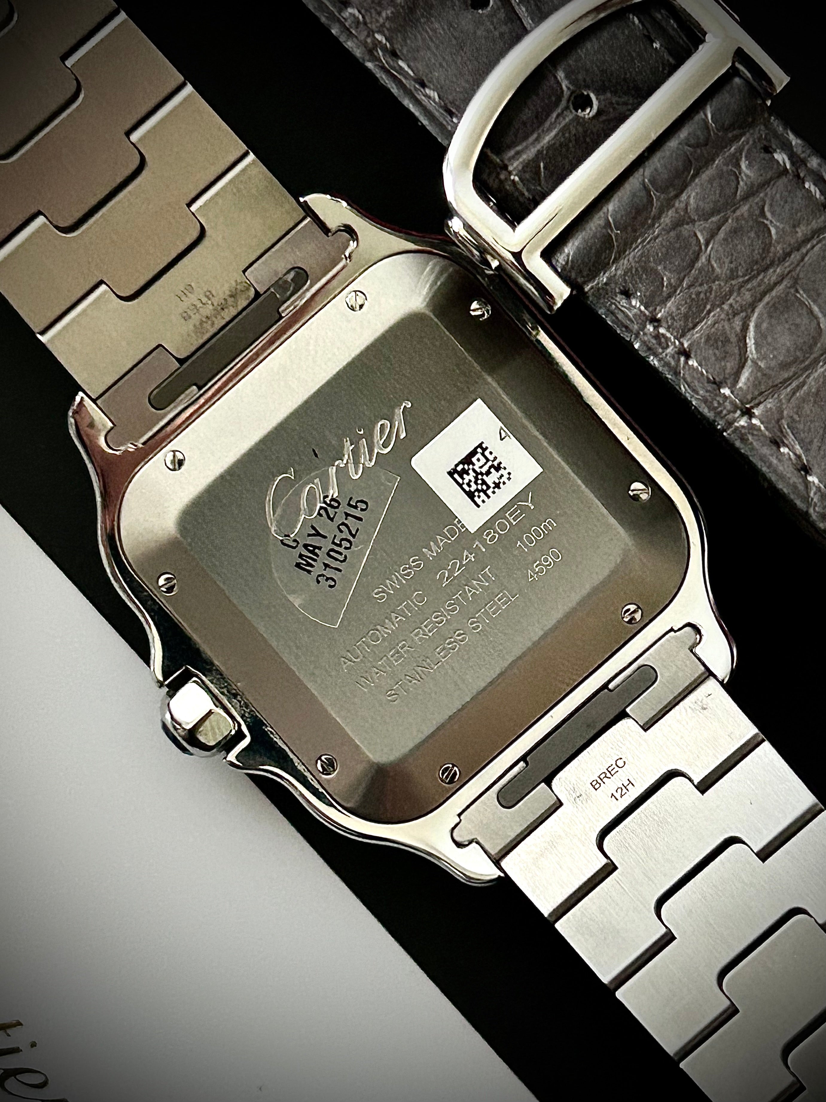 2024 CARTIER SANTOS DE CARTIER LARGE DUAL TIME, WSSA0076, BOX AND PAPERS, INC GST