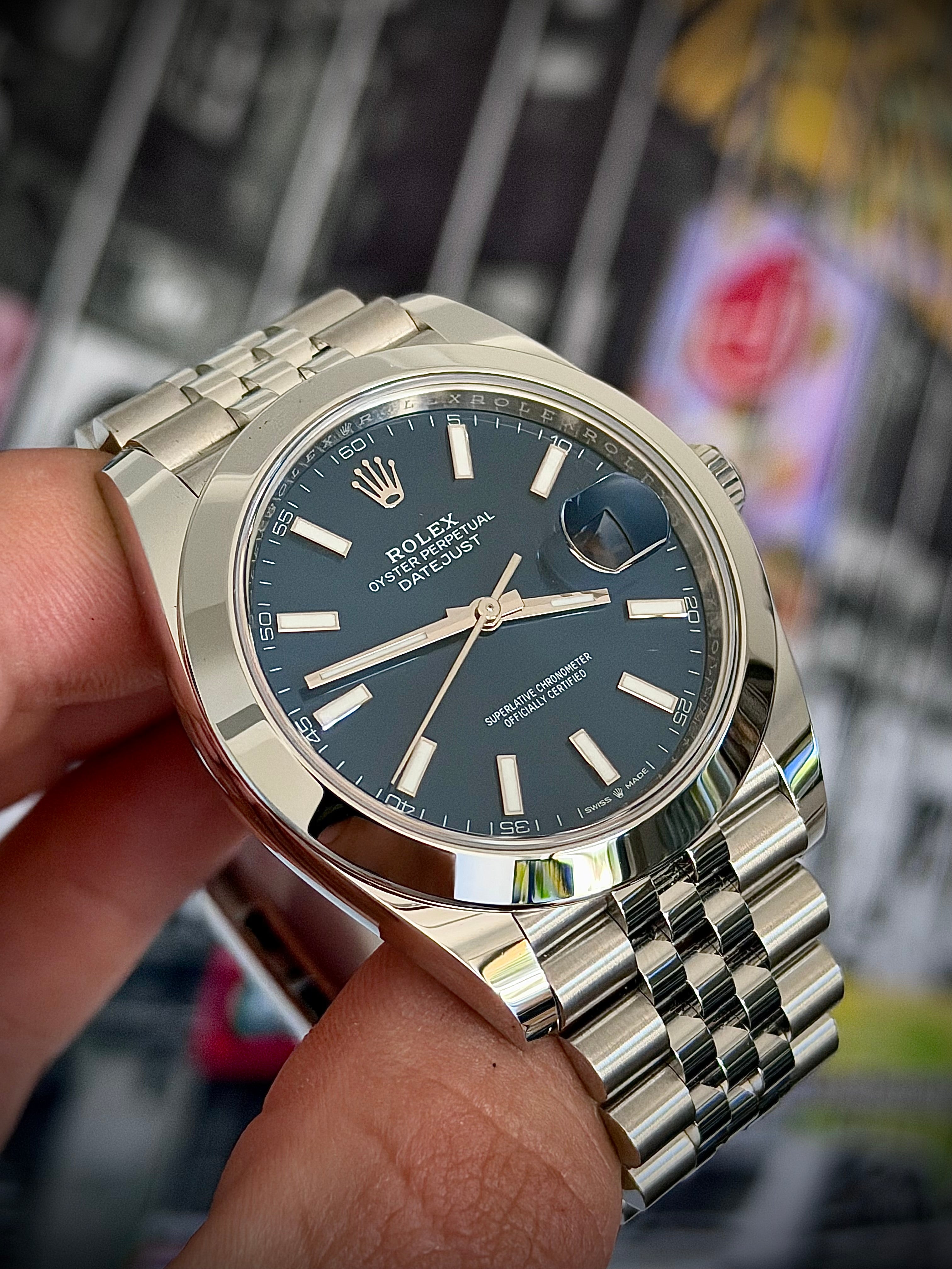 2026 ROLEX DATEJUST 41, BLUE DIAL, SMOOTH JUBILEE 126300, BRAND NEW, FULL SET, INC GST