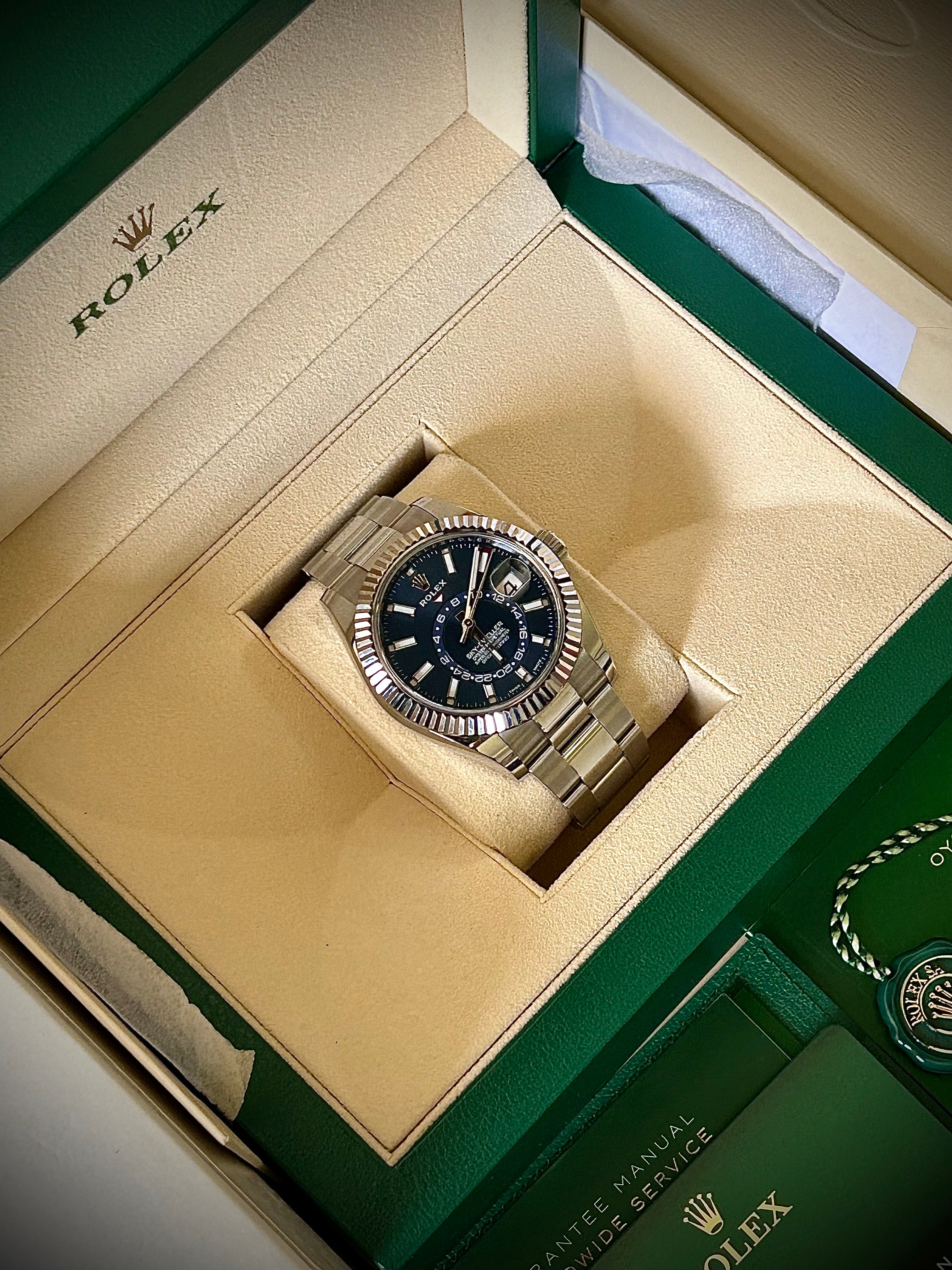2020 ROLEX SKY DWELLER, BLUE DIAL, OYSTER, 326934, FULL SET, INC GST