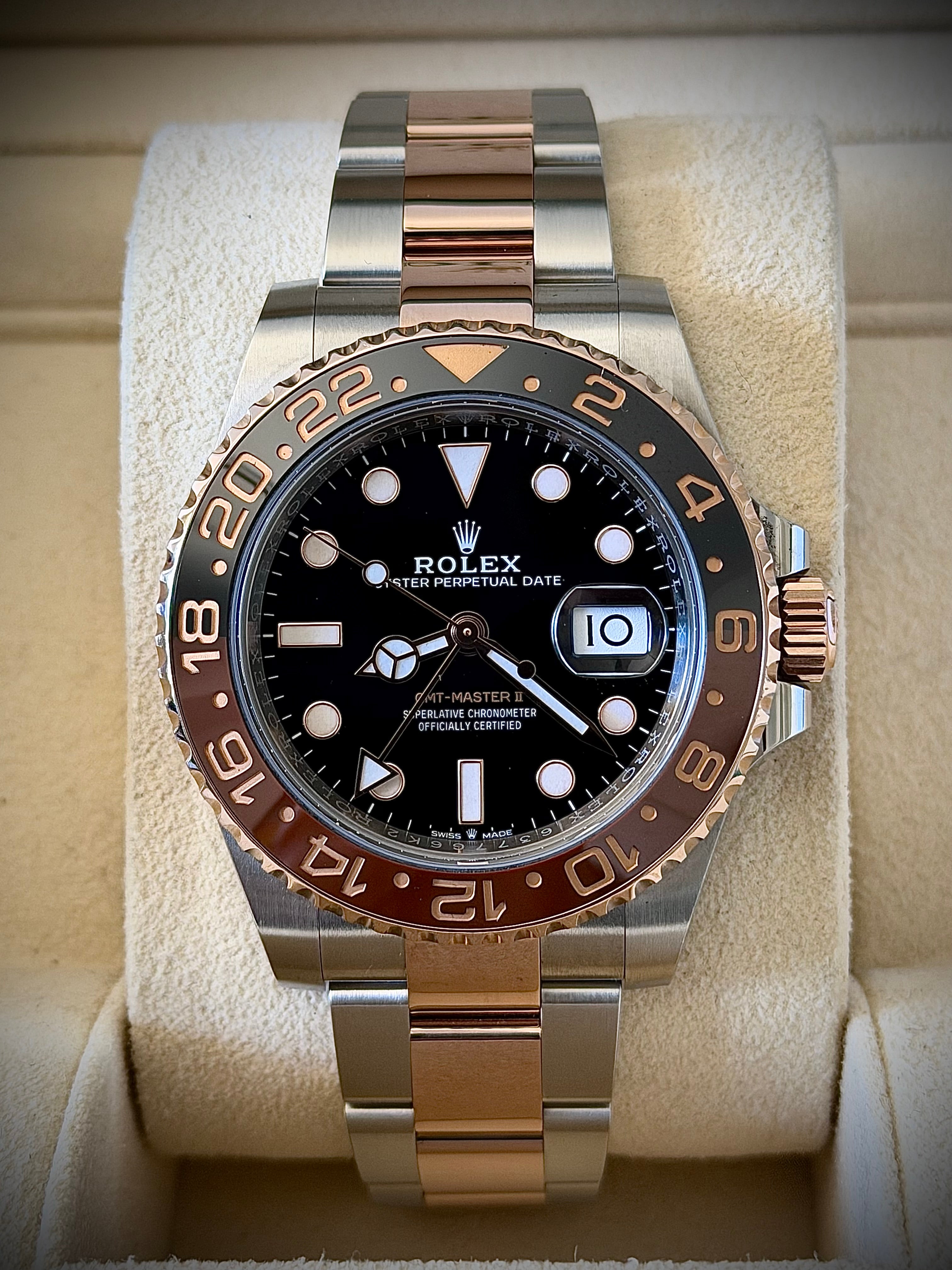 2020 ROLEX GMT MASTER II, ROOTBEER, 126711CHNR, FULL SET, INC GST