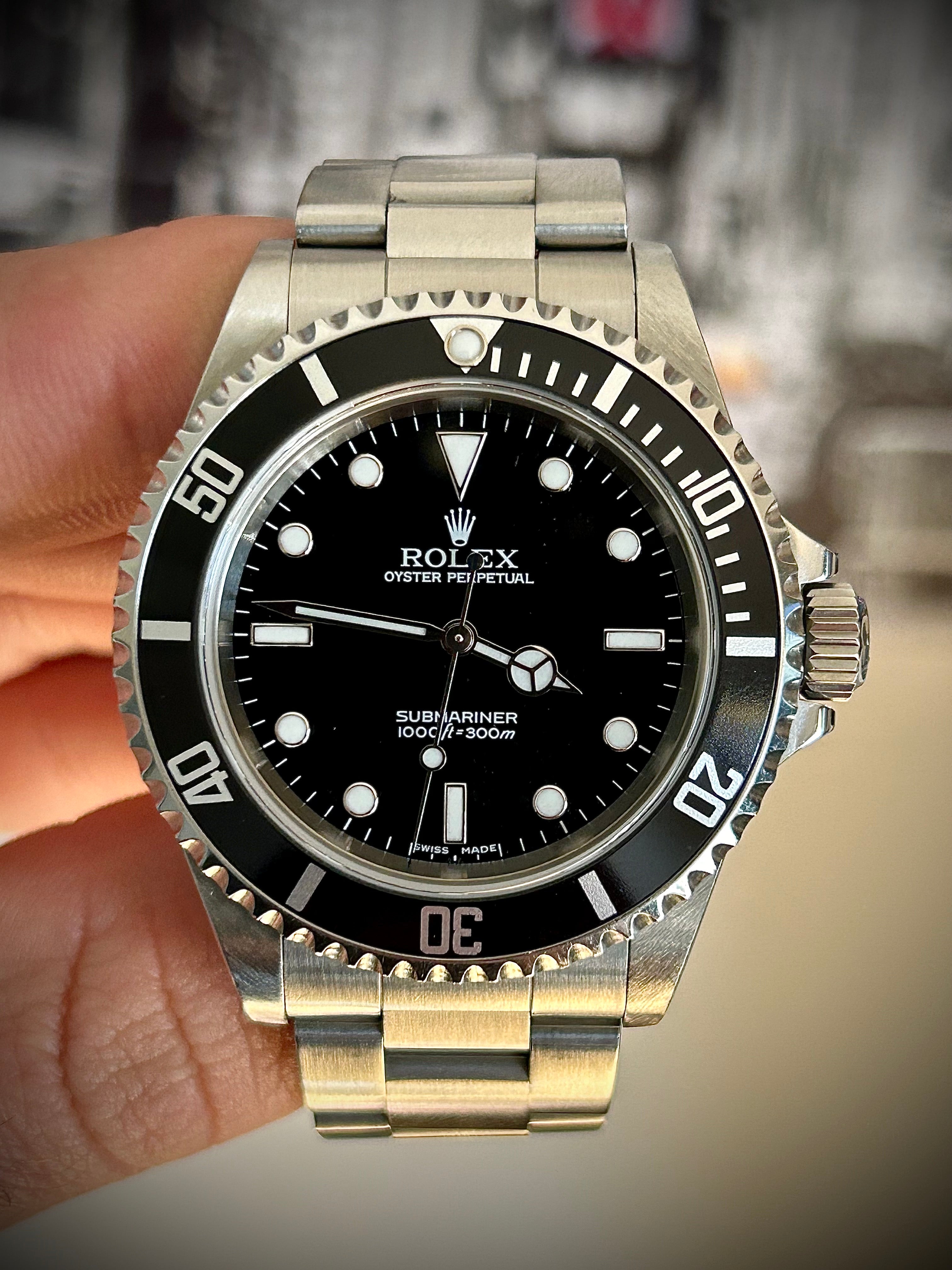 2006 ROLEX SUBMARINER TWO-LINER 14060M, FULL SET, INC GST