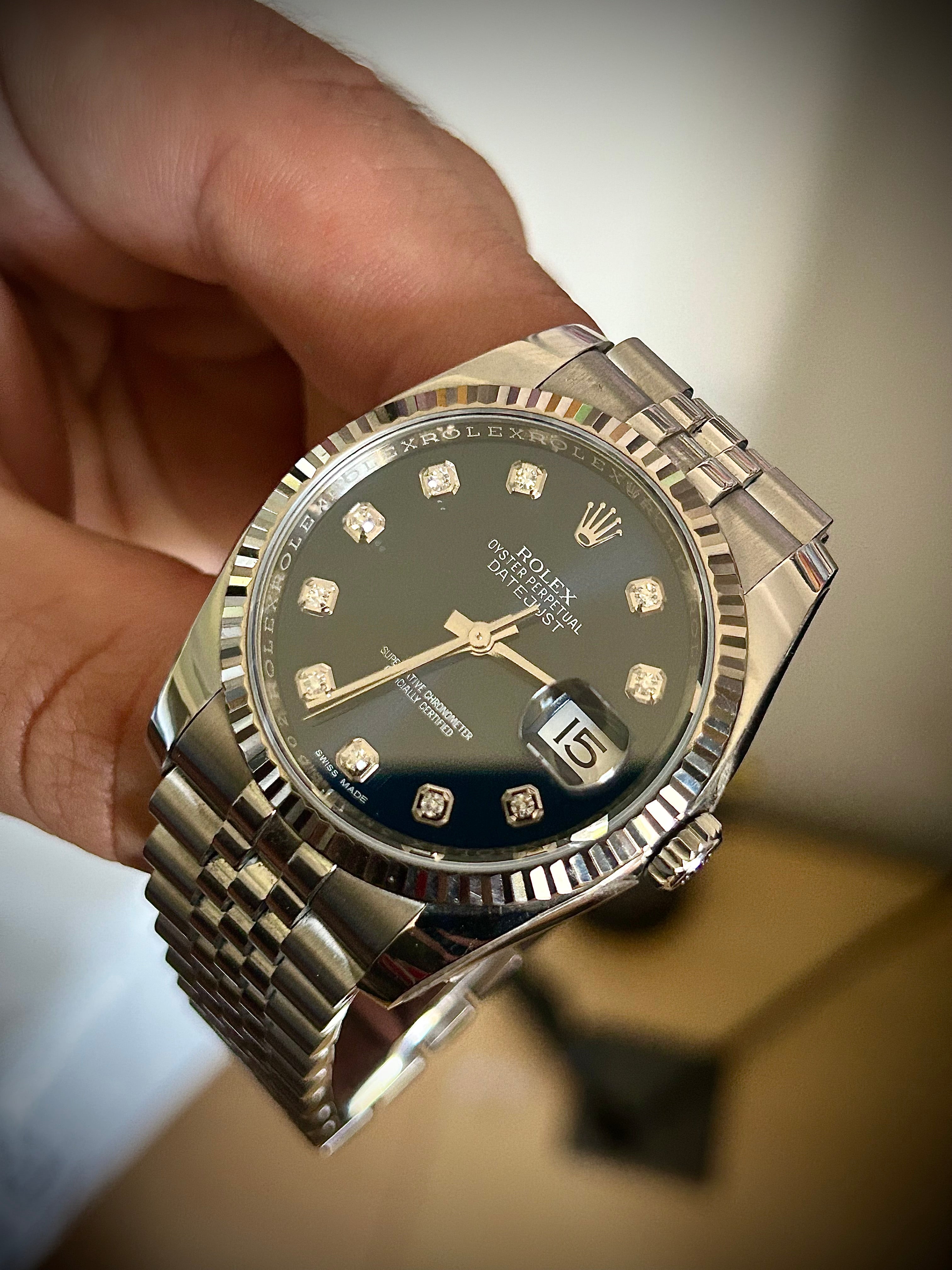 2017 ROLEX DATEJUST 36, 116234, BLUE DIAMOND DIAL, FULL SET, INC GST