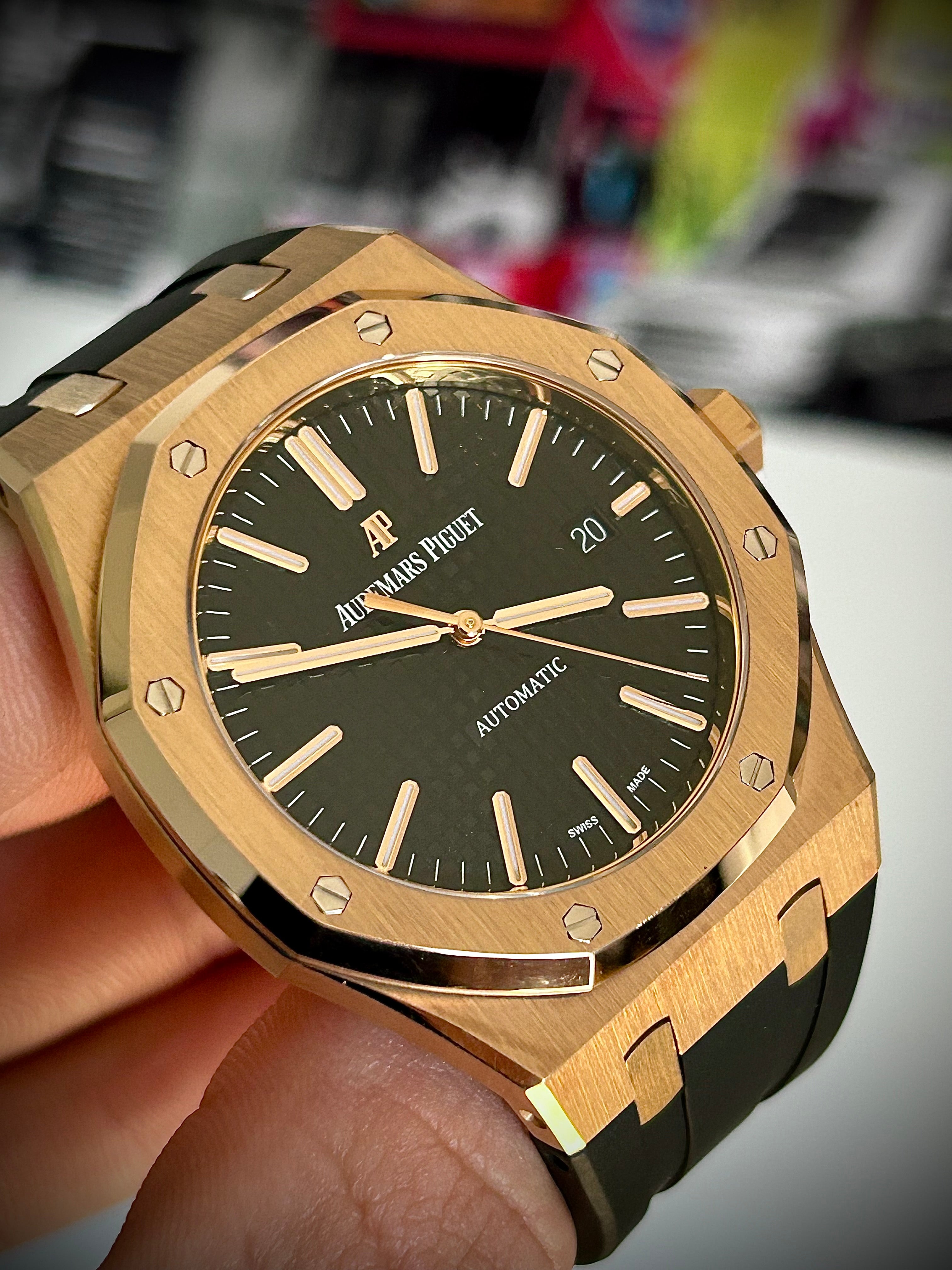 2015 AUDEMARS PIGUET ROYAL OAK, 15400OR, FULL SET, INC GST