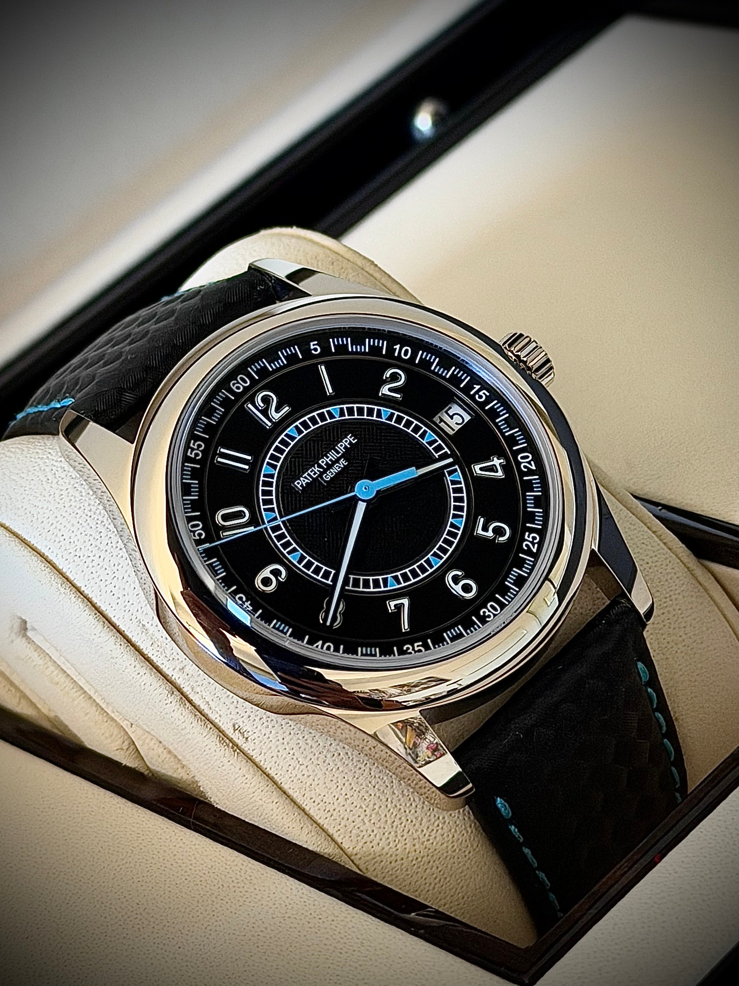 2023 PATEK PHILIPPE CALATRAVA 6007G-011, BLACK & BLUE, FULL SET, INC GST