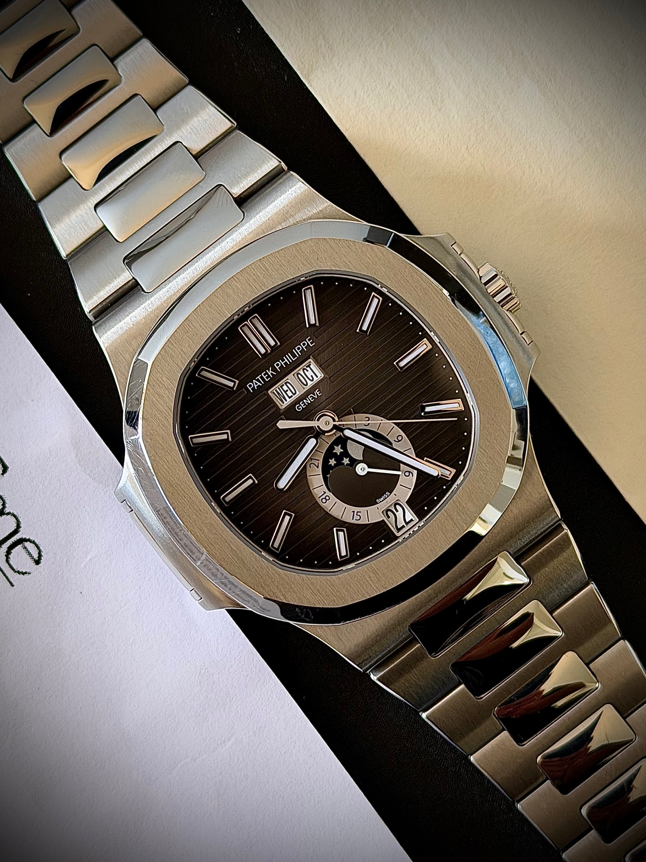 PATEK PHILIPPE NAUTILUS ANNUAL CALENDAR, 5726A, BOX & 2024 PATEK SERVICE, INC GS