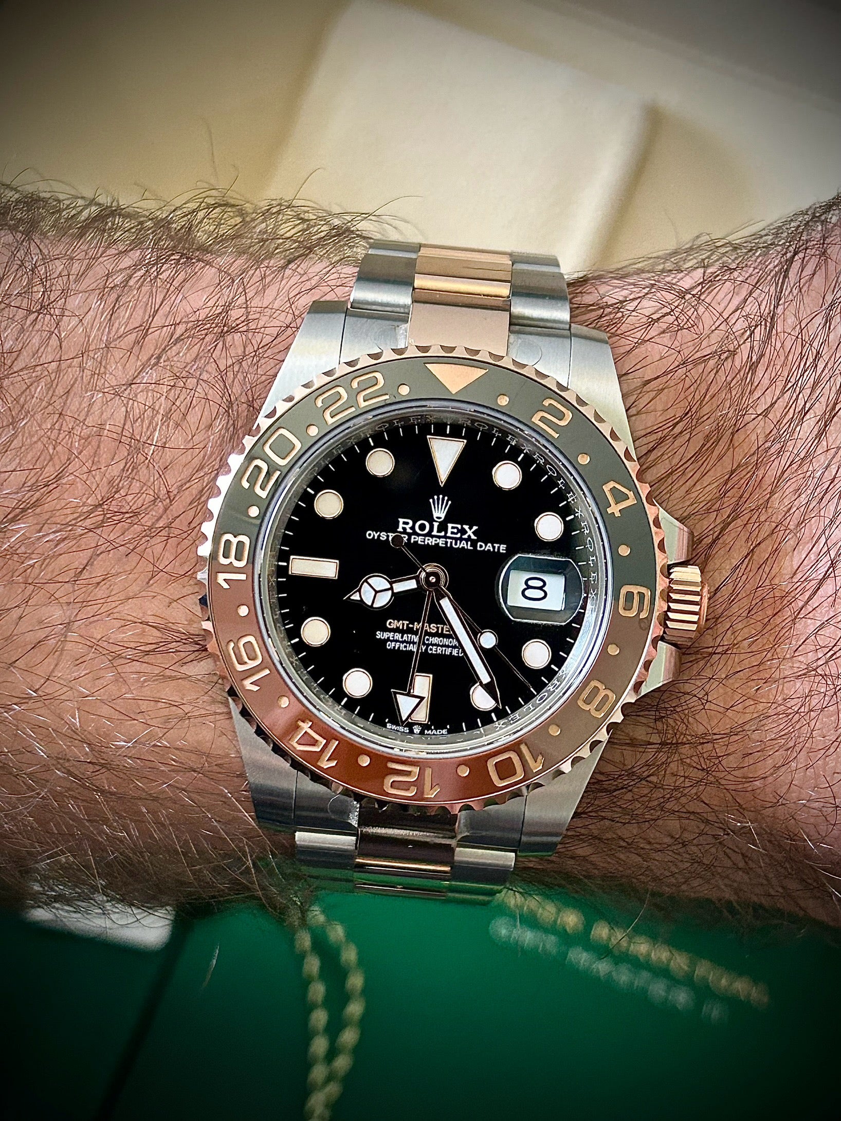 2022 ROLEX GMT MASTER II, ROOTBEER, 126711CHNR, FULL SET, INC GST