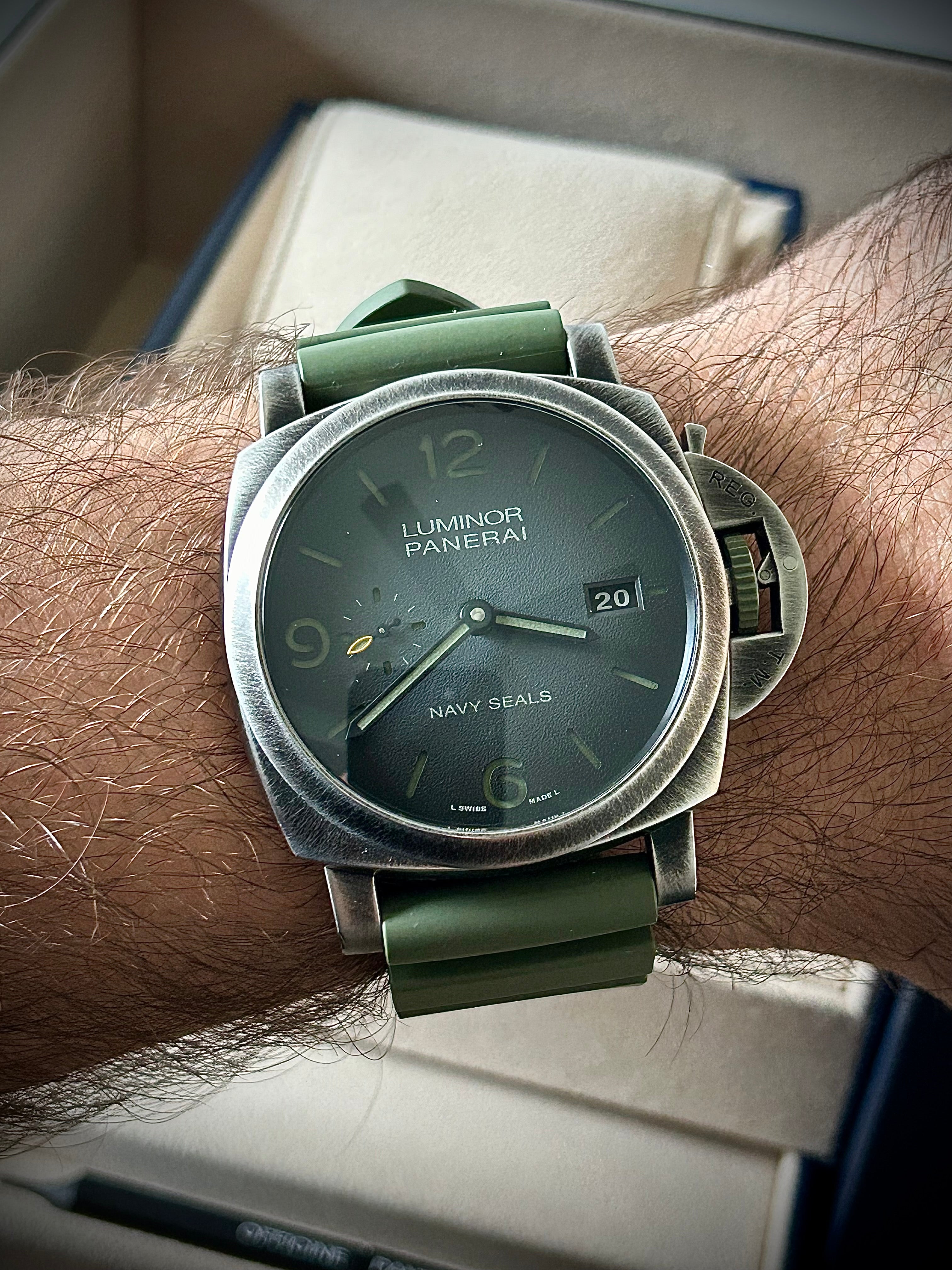 2023 PANERAI LUMINOR MARINA, PAM01412, US NAVY SEALS, FULL SET, INC GST