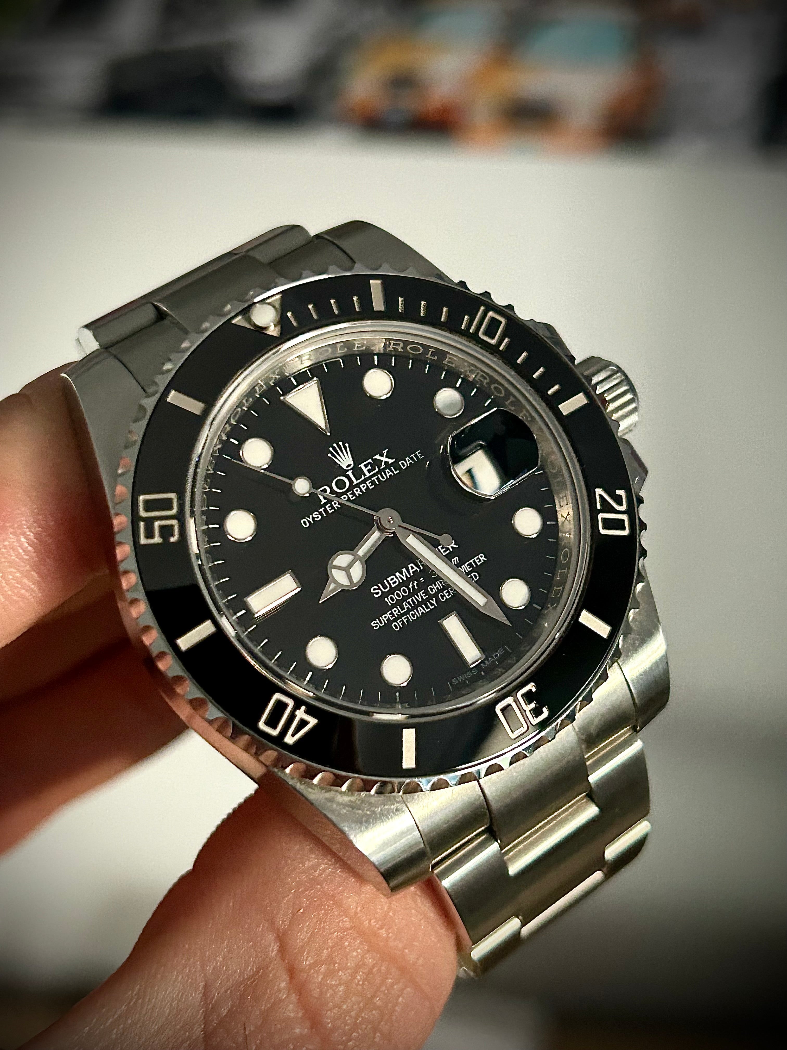 2016 ROLEX SUBMARINER DATE 116610LN, BOX AND PAPERS, WITH RSC, INC GST