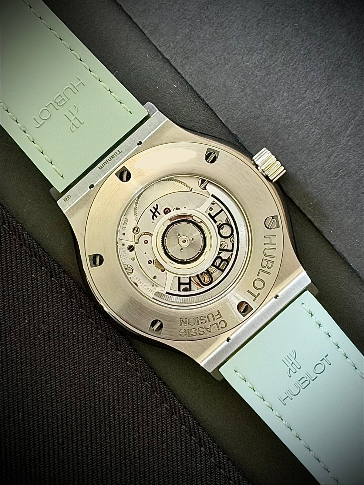 2026 HUBLOT CLASSIC FUSION TITANIUM SAGE GREEN 42MM, 542.NX.891G.NR, NEW RELEASE, FULL SET, INC GST