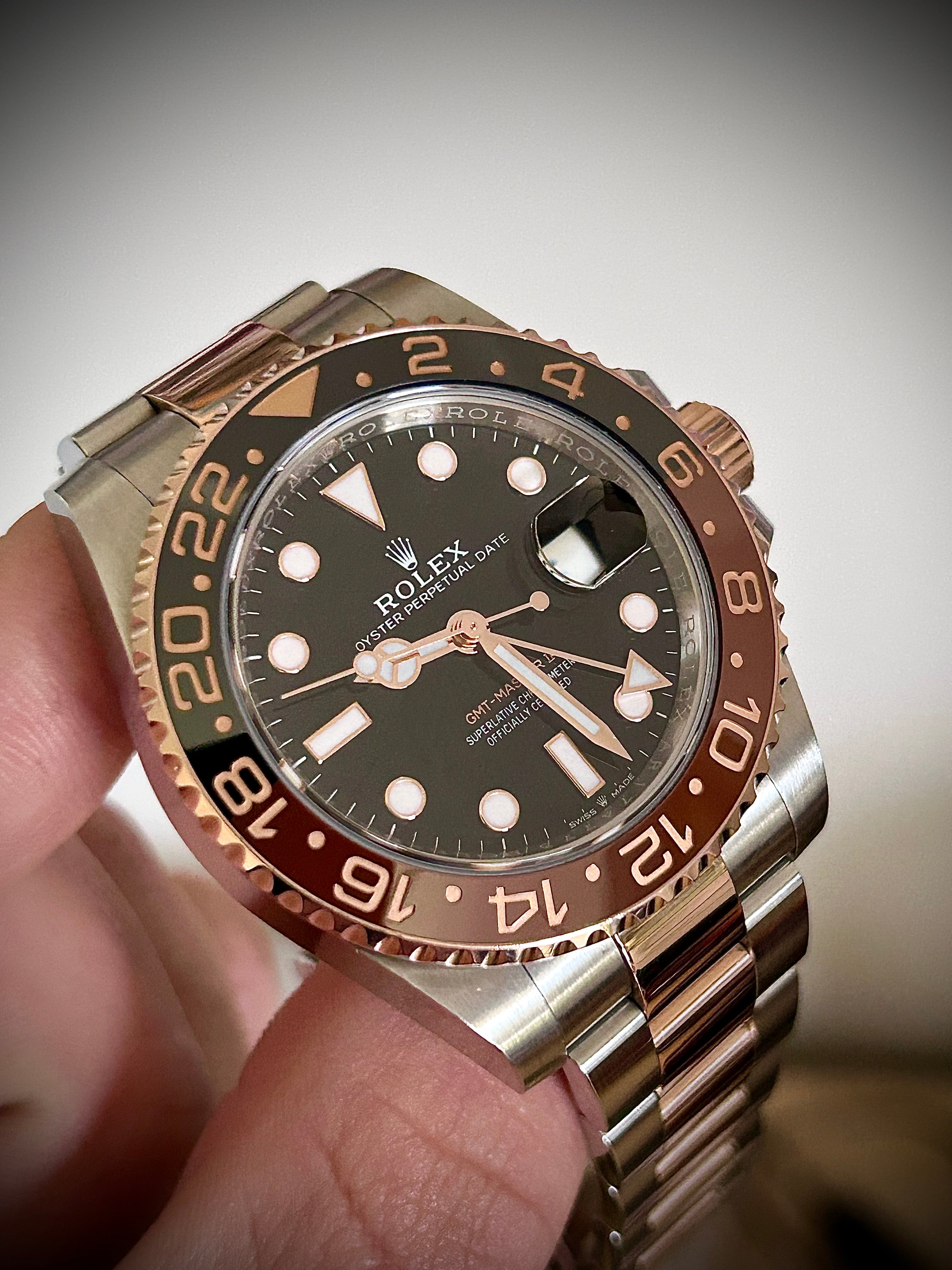 2019 ROLEX GMT MASTER II, ROOTBEER, 126711CHNR, FULL SET, INC GST