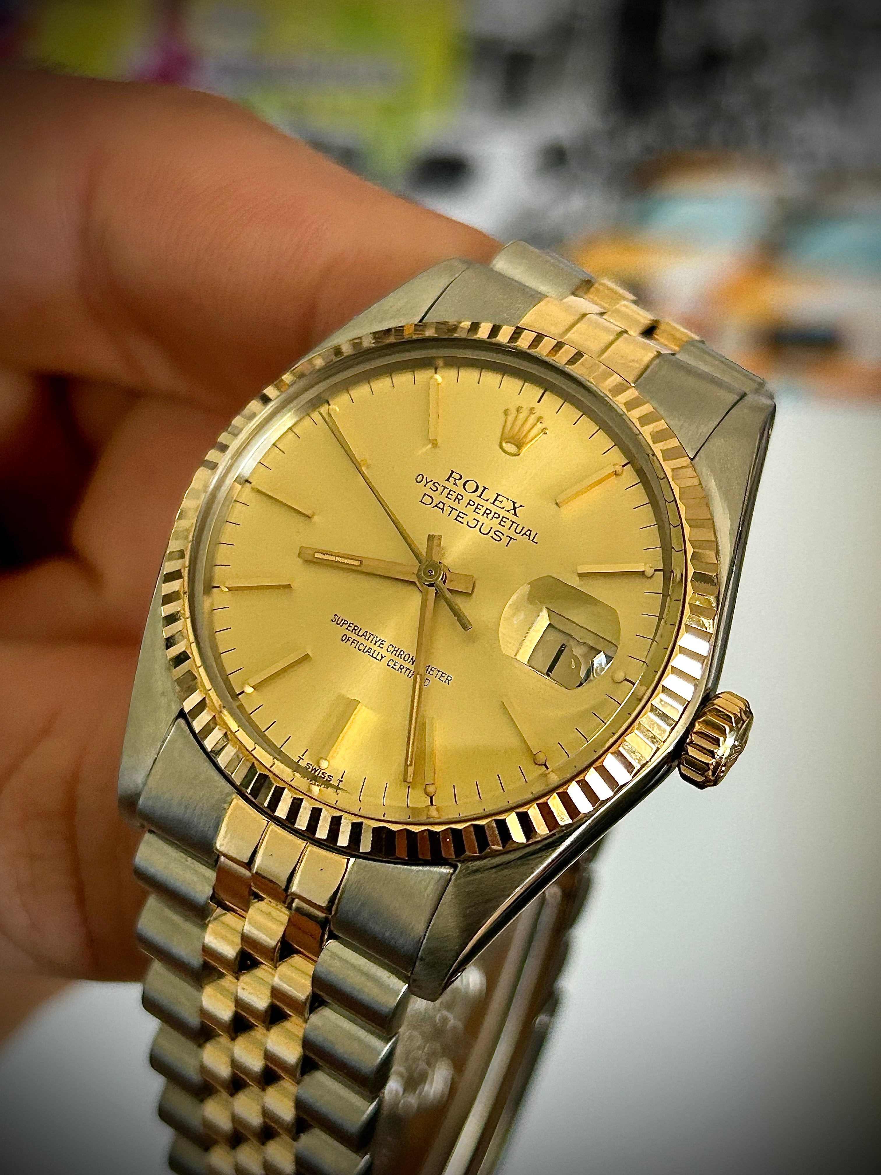 1984 ROLEX DATEJUST 36 16013, WATCH ONLY, INC GST