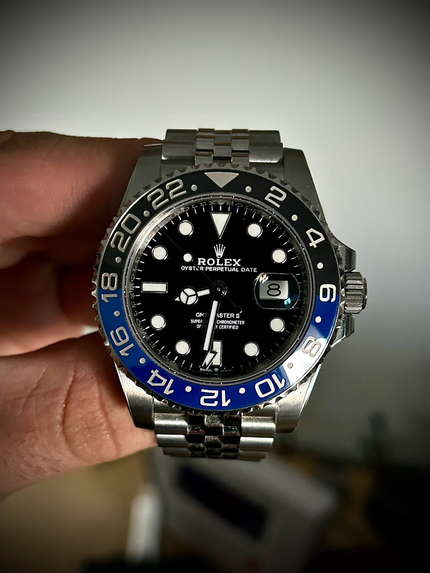 2023 ROLEX GMT MASTER II, BATGIRL, 126710BLNR, FULL SET, INC GST