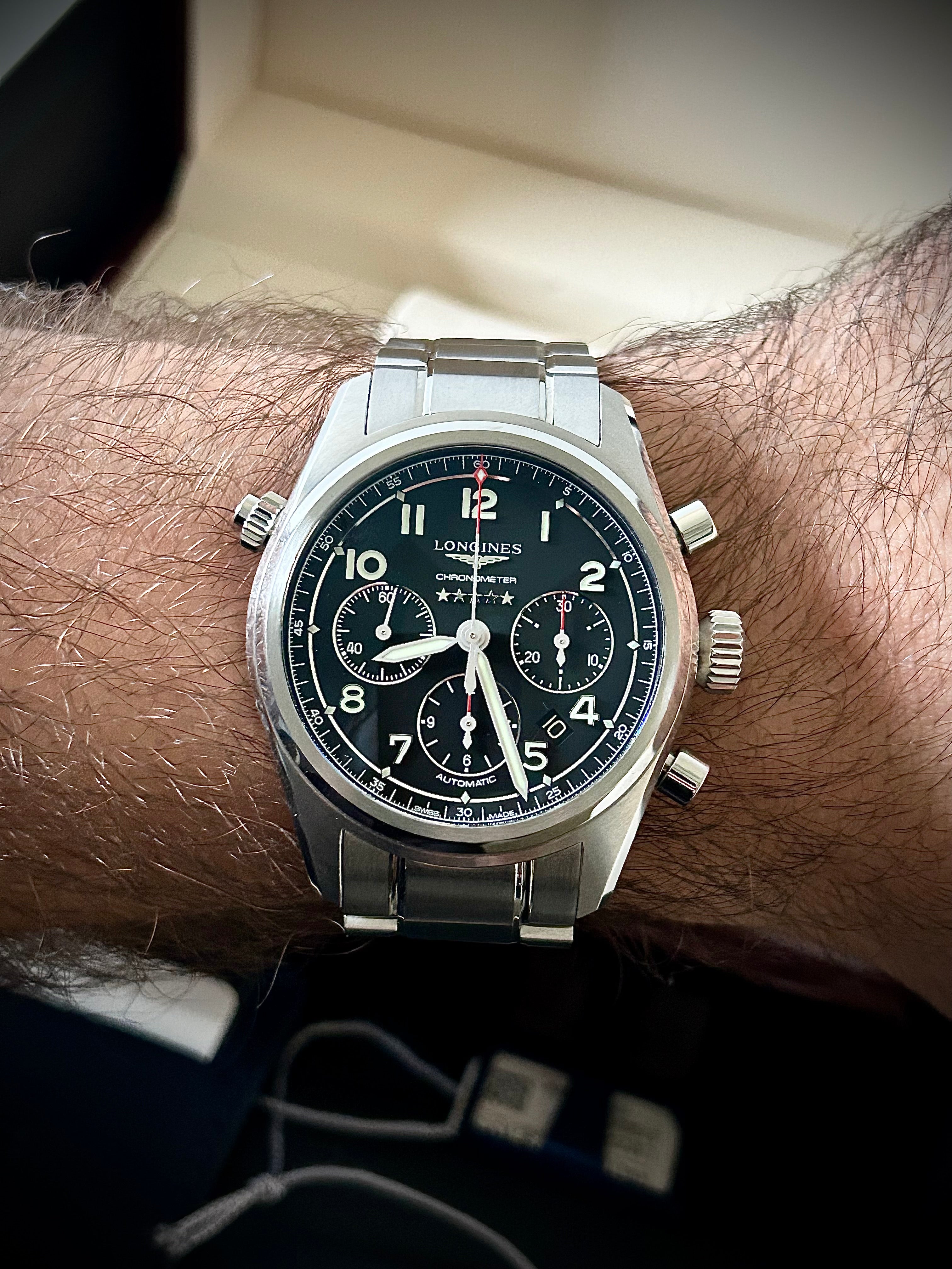 2024 LONGINES SPIRIT CHRONOGRAPH, L3.820.4.53.6, FULL SET, INC GST
