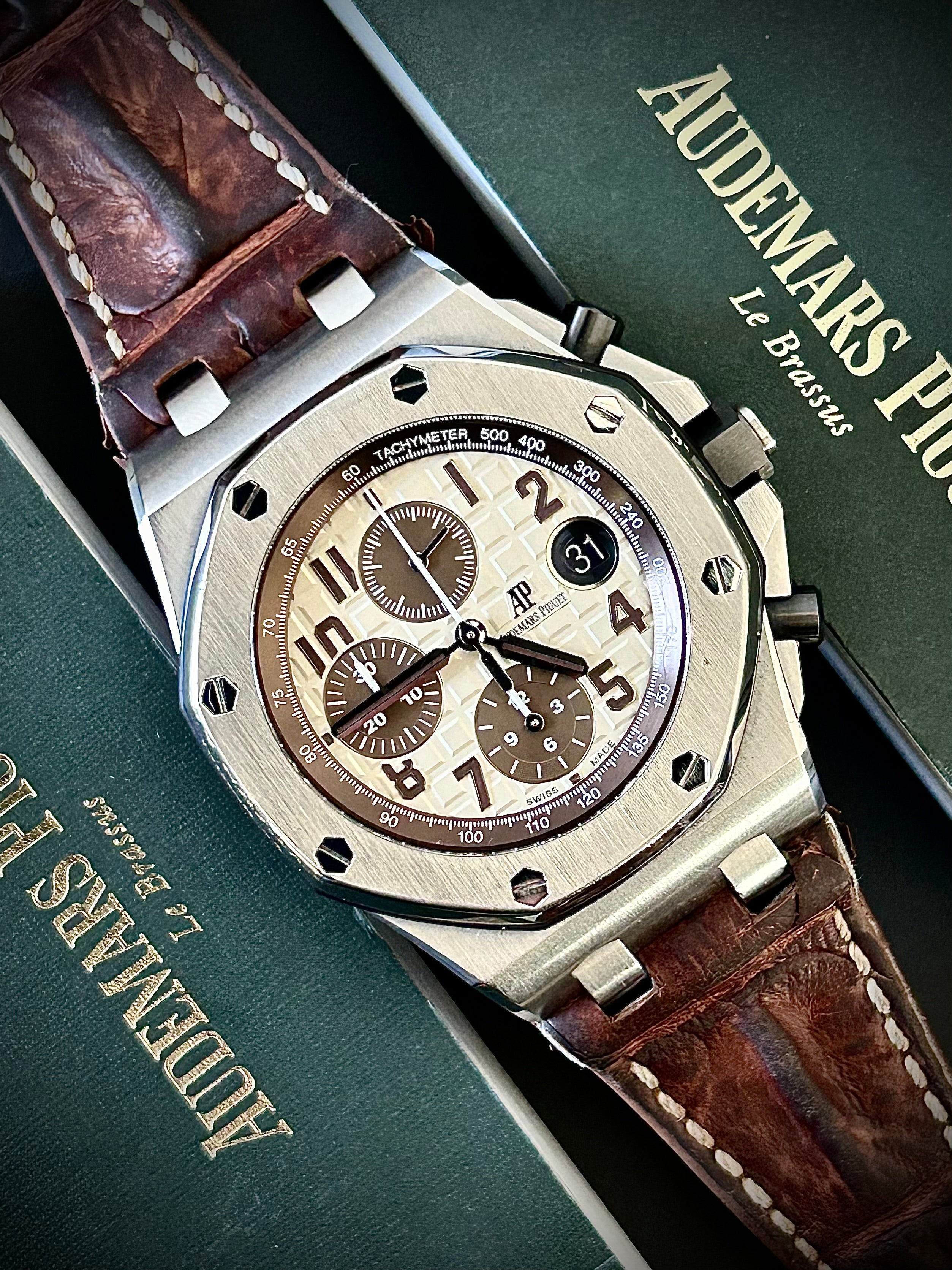 2015 AUDEMARS PIGUET ROYAL OAK OFFSHORE CHRONOGRAPH, “SAFARI” FULL SET, INC GST
