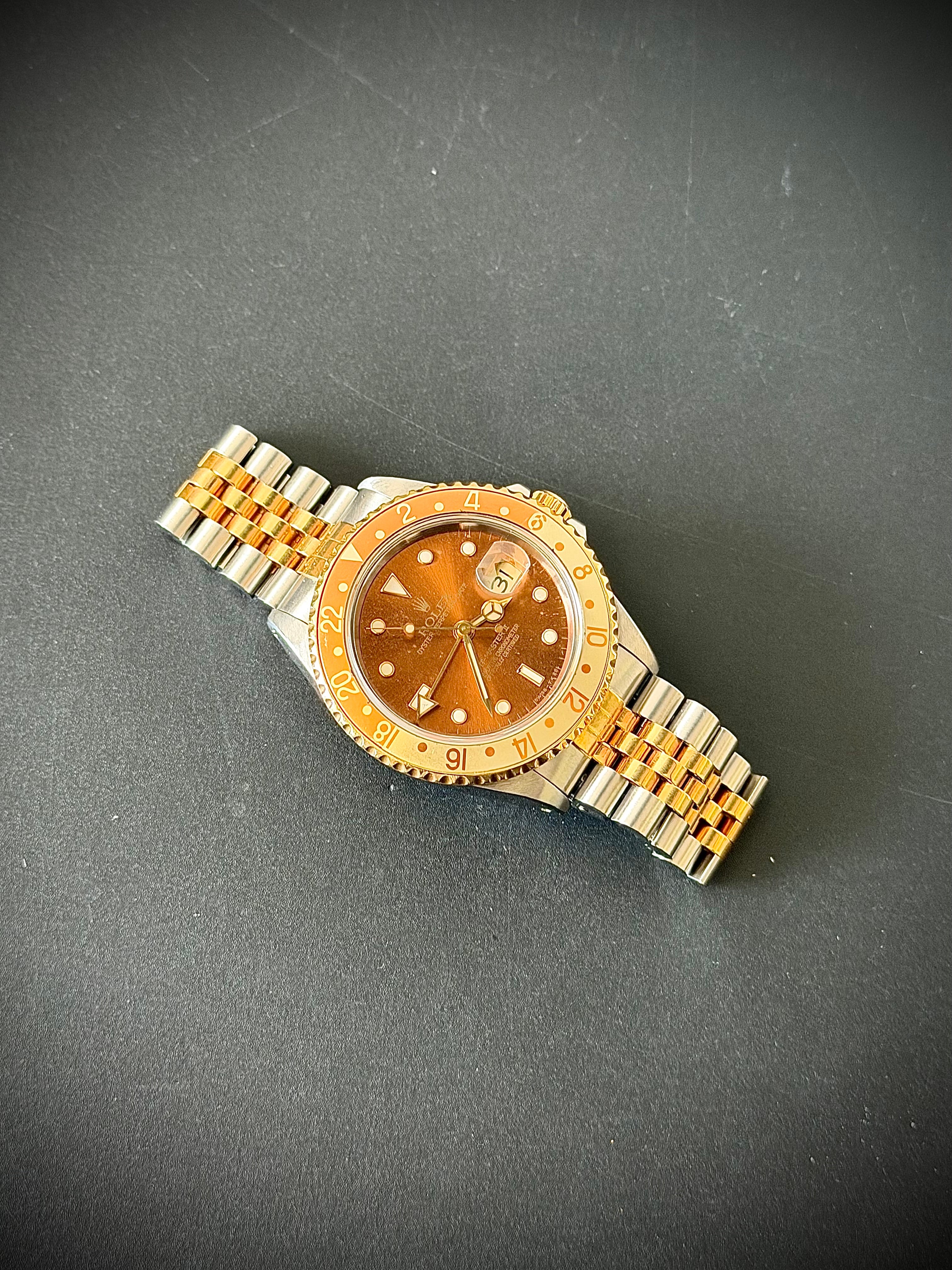 1989 ROLEX GMT-MASTER II, ROOT BEER, 16713, WATCH ONLY, INC GST