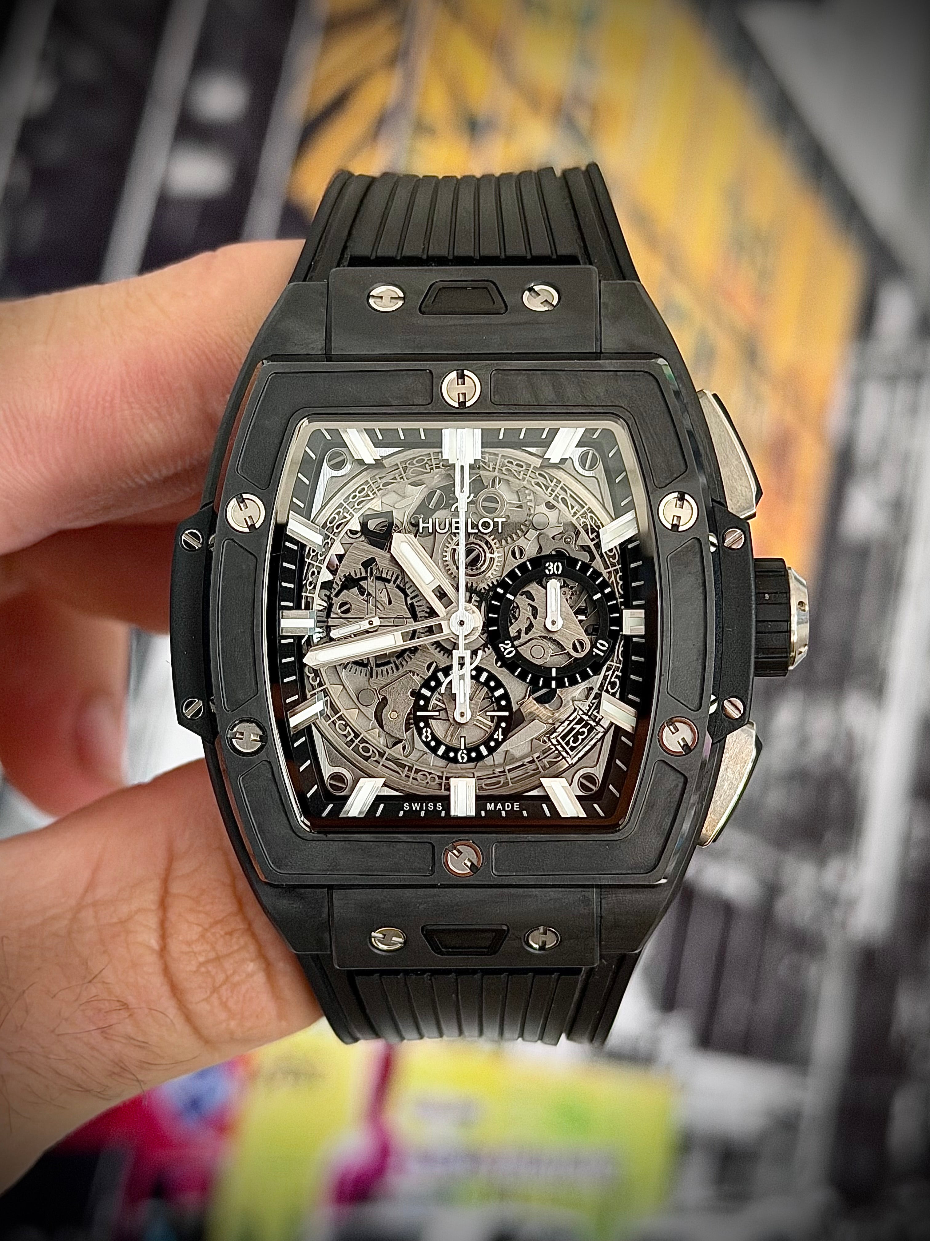2023 HUBLOT SPIRIT OF BIG BANG BLACK MAGIC 42, 642.CI.0170.RX, CERAMIC, FULL SET + EXTRA STRAP, INC GST