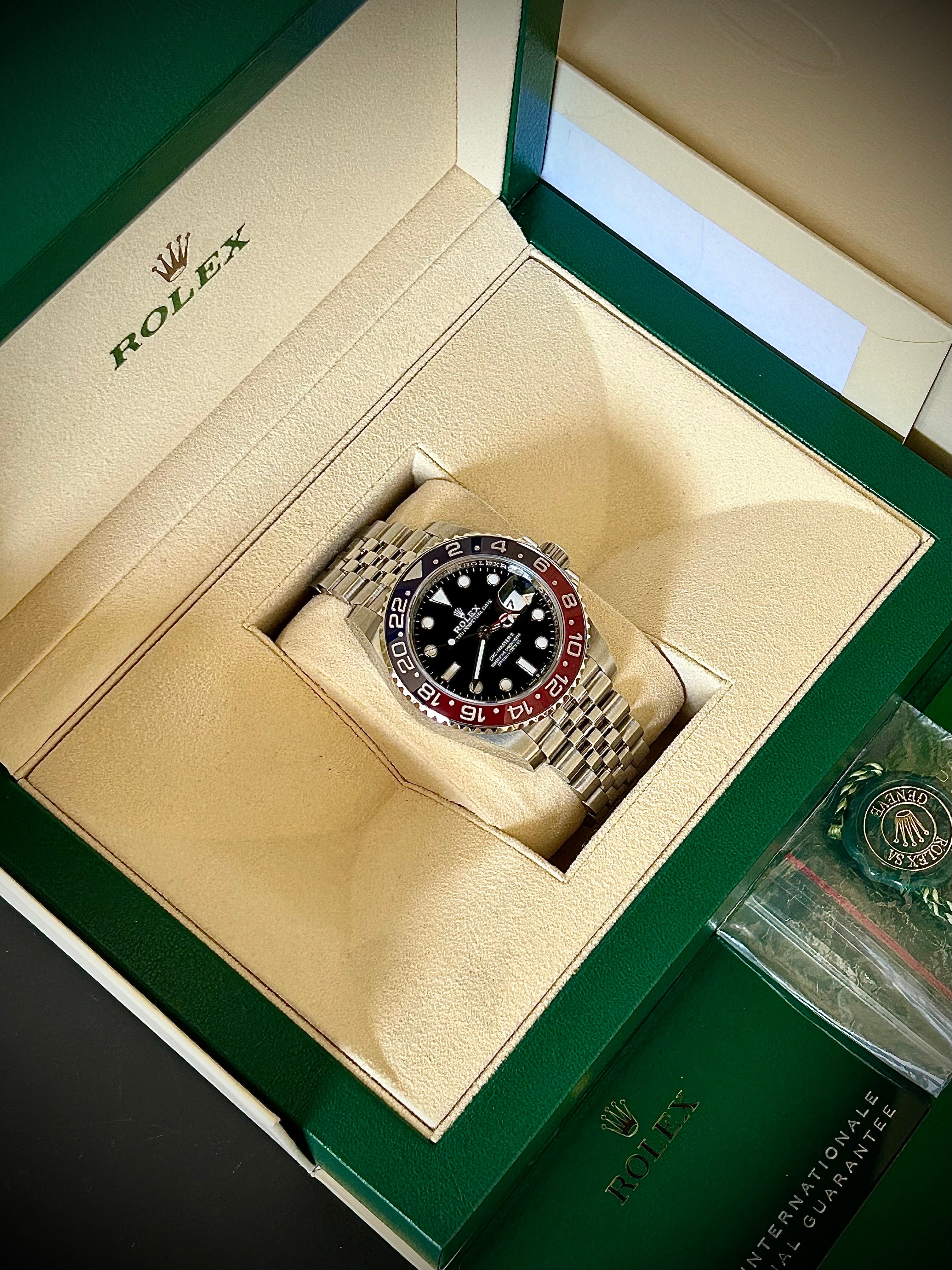 2020 ROLEX GMT MASTER II, PEPSI, 126710BLRO, FULL SET, INC GST