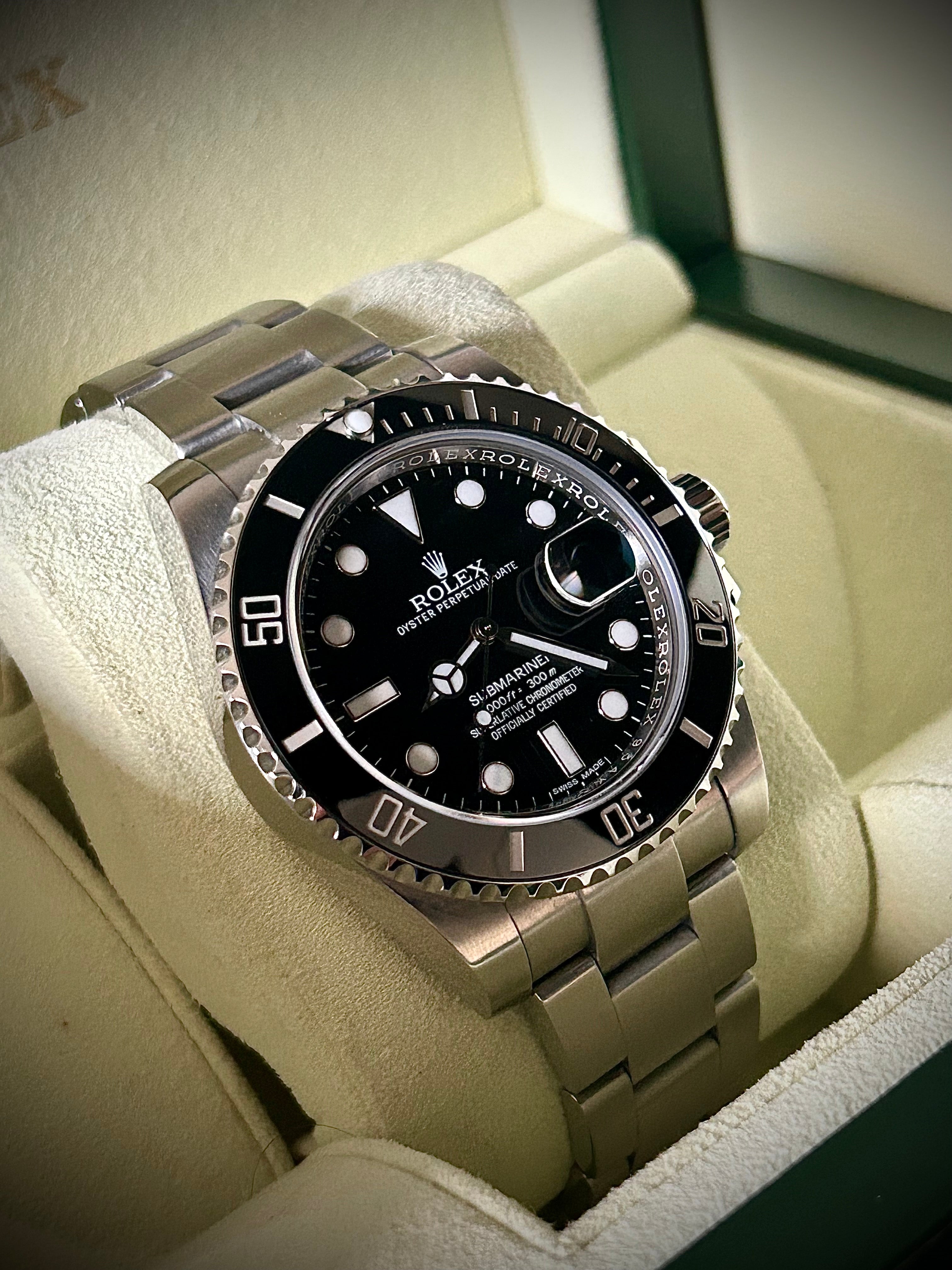 2016 ROLEX SUBMARINER DATE 116610LN, BOX AND PAPERS, WITH RSC, INC GST