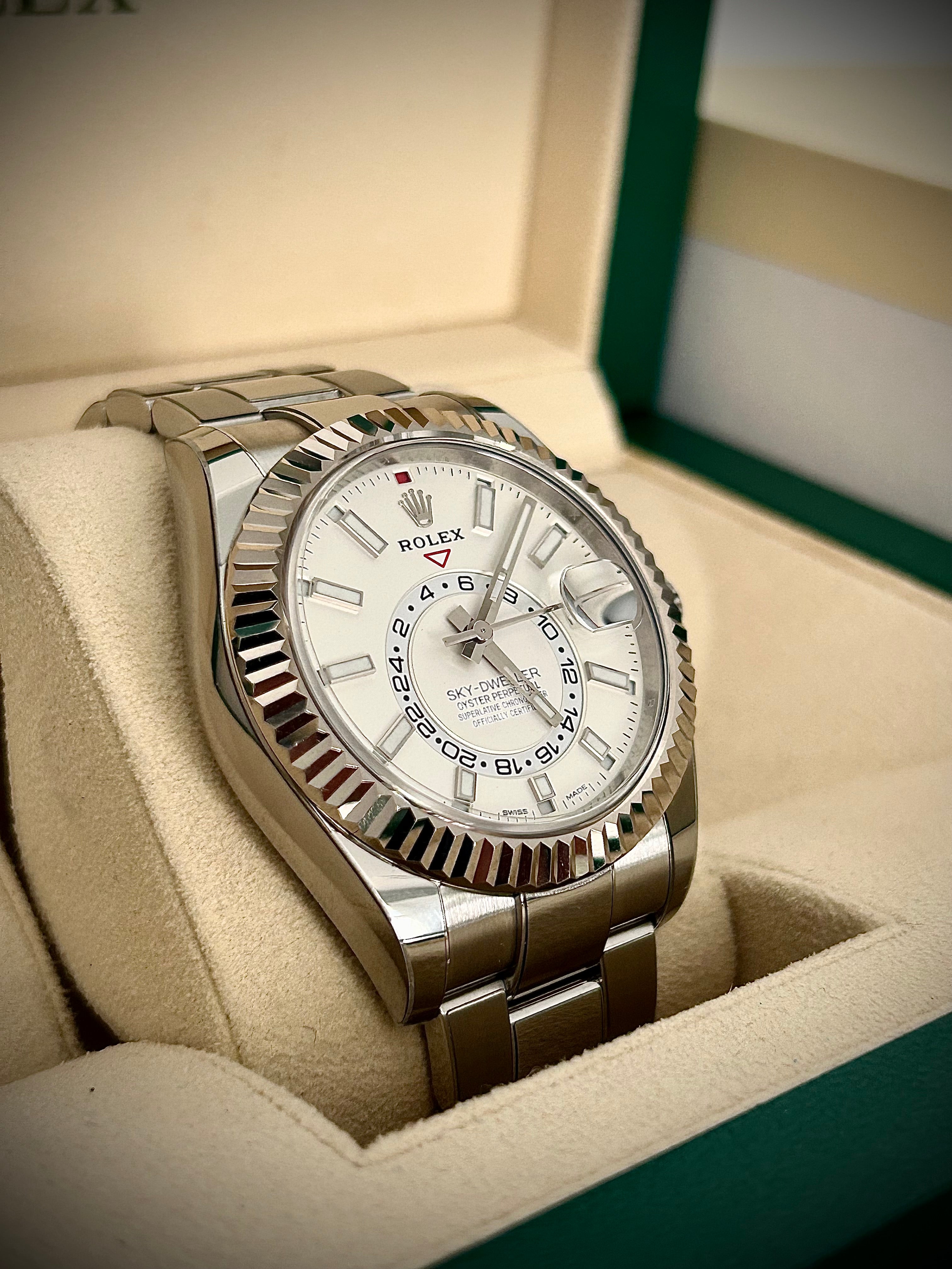 2020 ROLEX SKY DWELLER, WHITE DIAL, 326934, FULL SET, INC GST