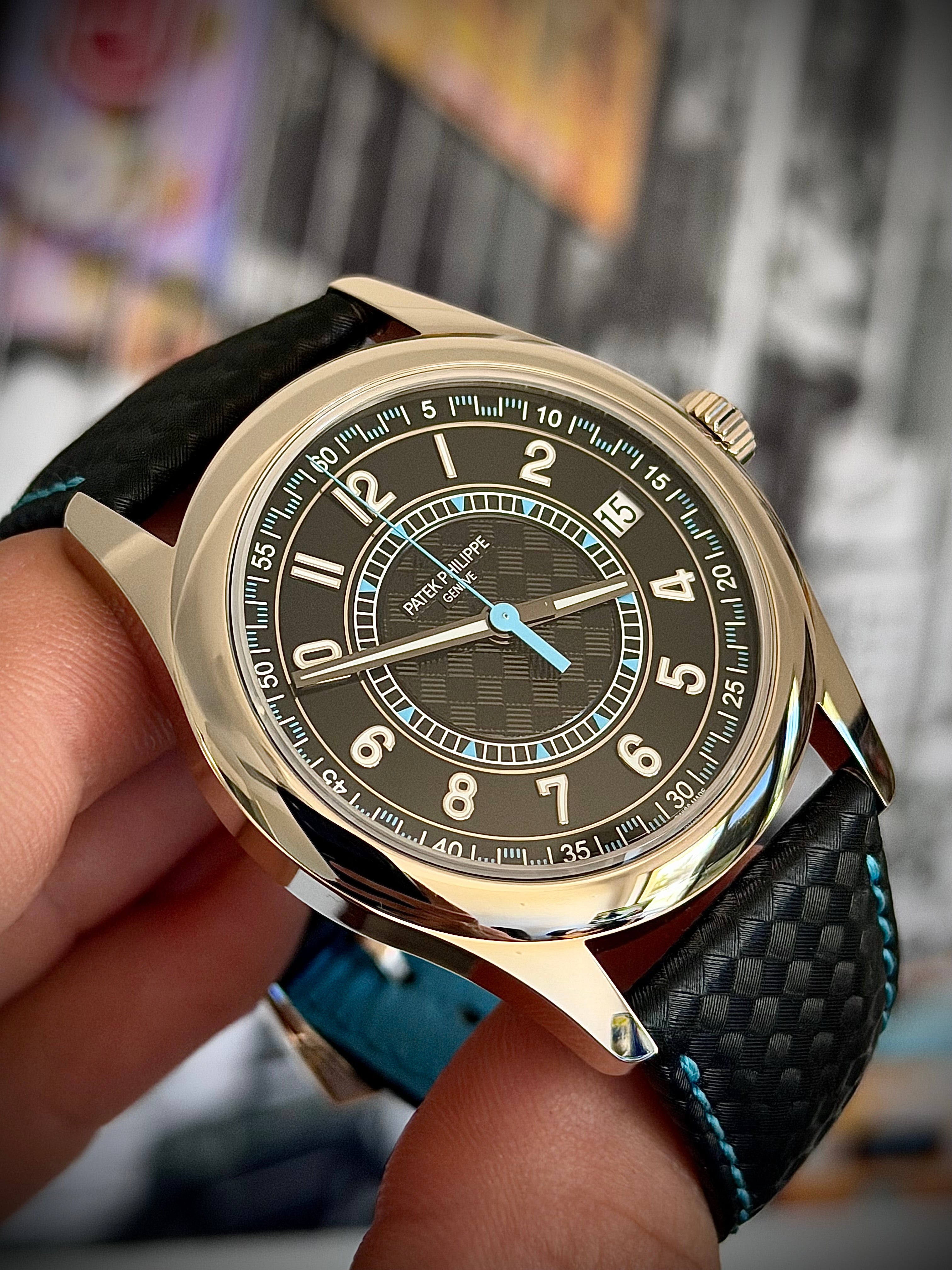 2023 PATEK PHILIPPE CALATRAVA 6007G-011, BLACK & BLUE, FULL SET, INC GST