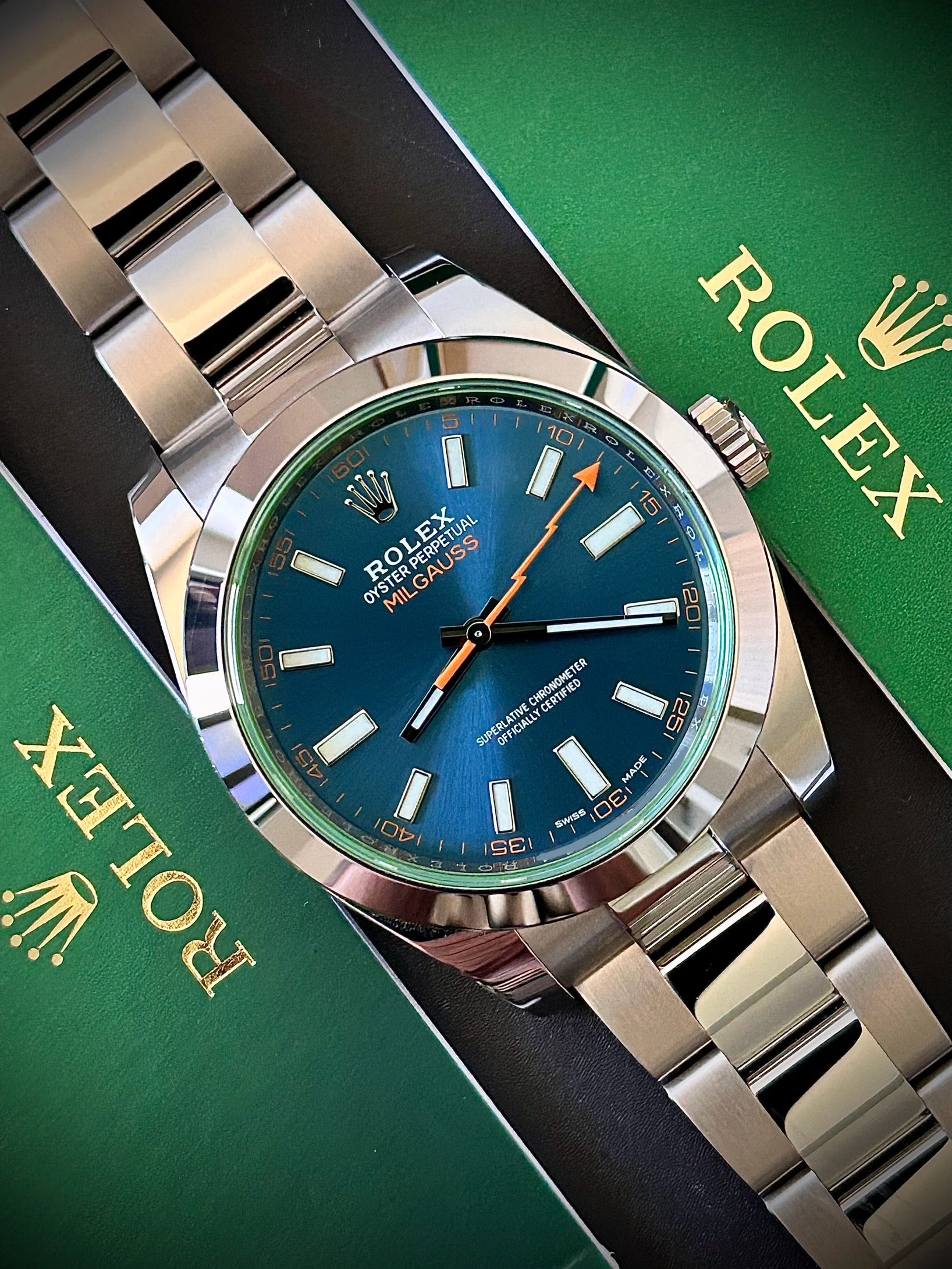 2022 ROLEX MILGAUSS, 116400GV, FULL SET, INC GST