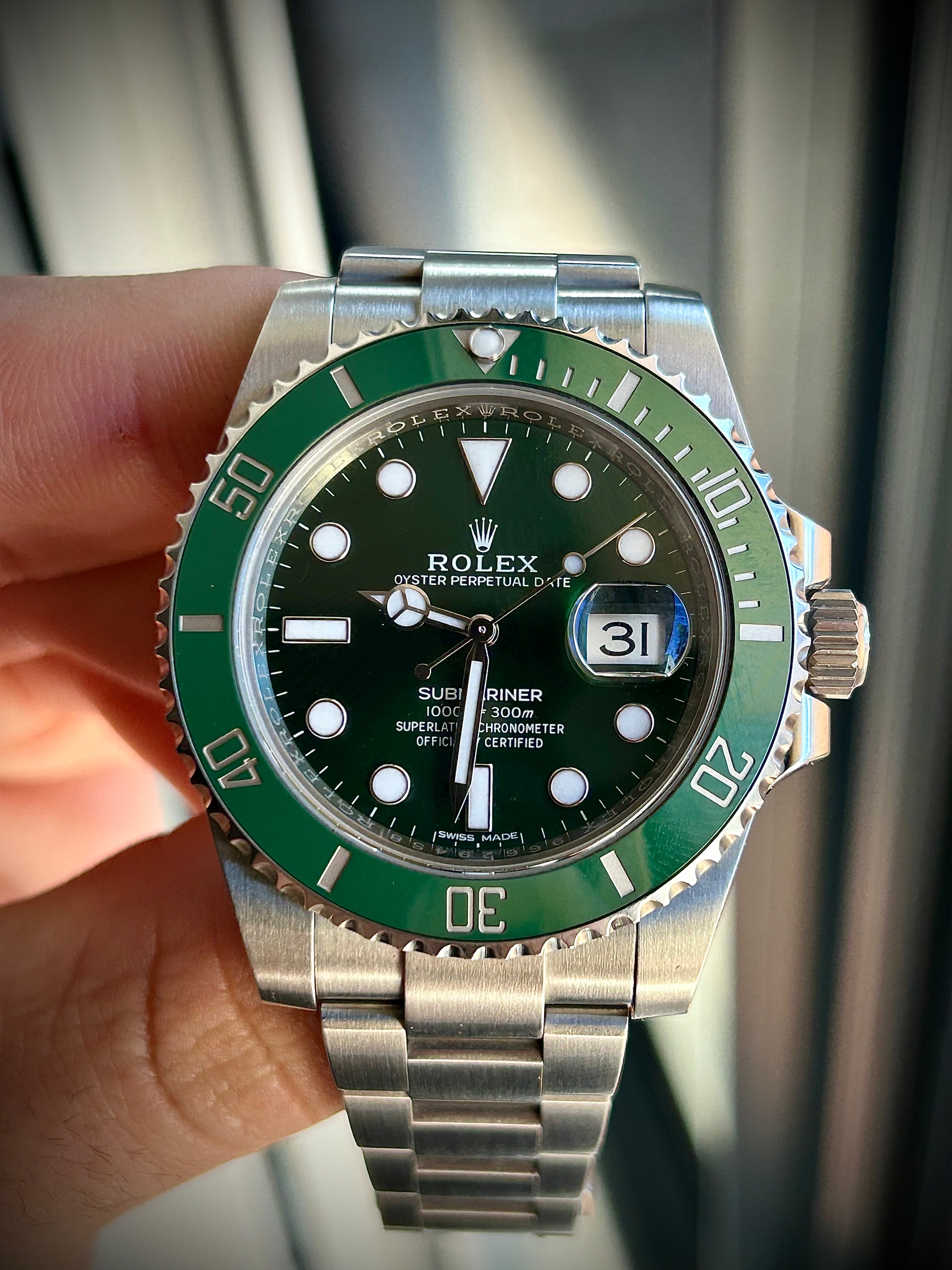 2018 ROLEX SUBMARINER DATE 116610LV, HULK, FULL SET, INC GST