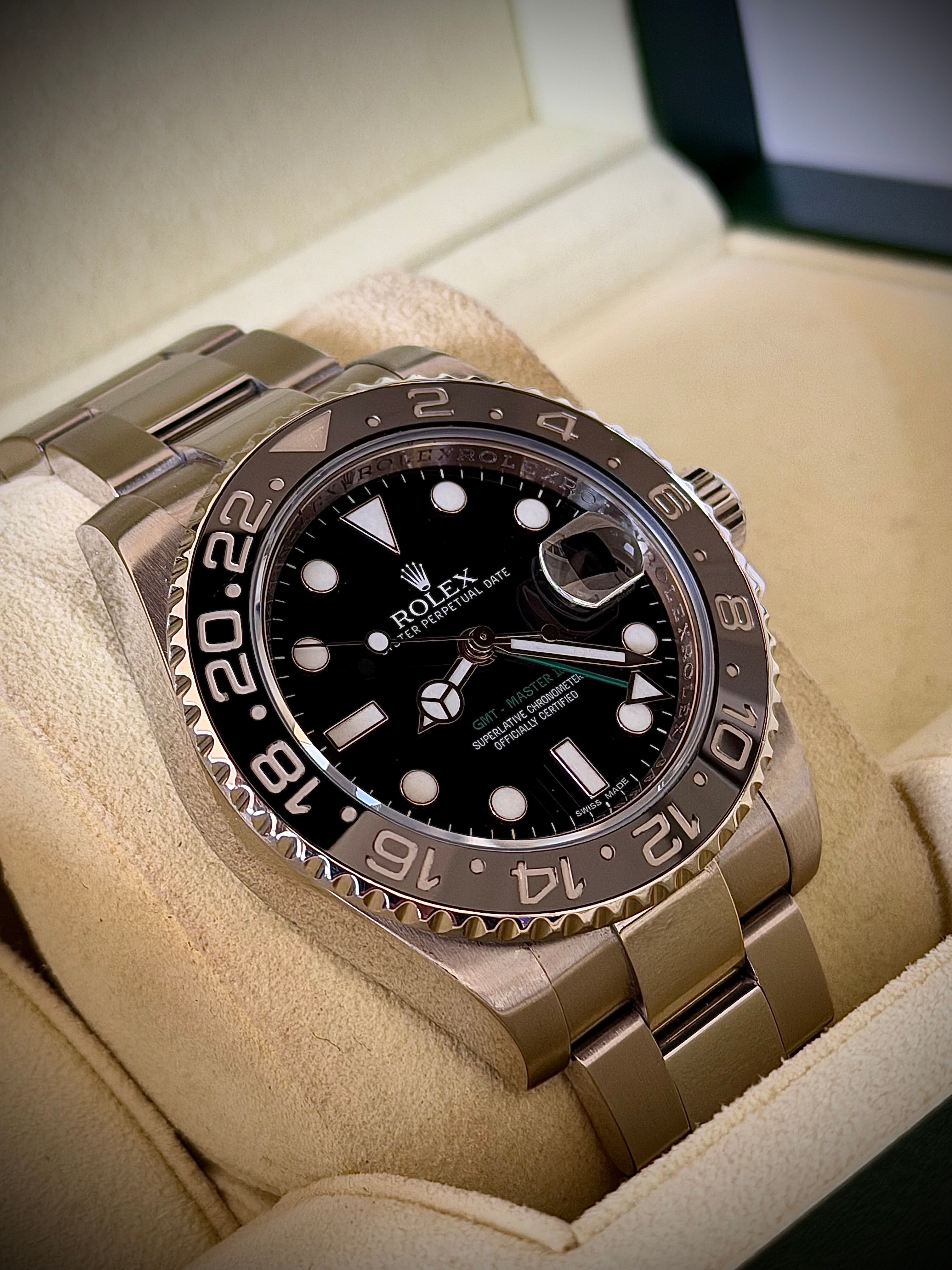 2012 ROLEX GMT MASTER II, 116710LN, FULL SET, INC GST