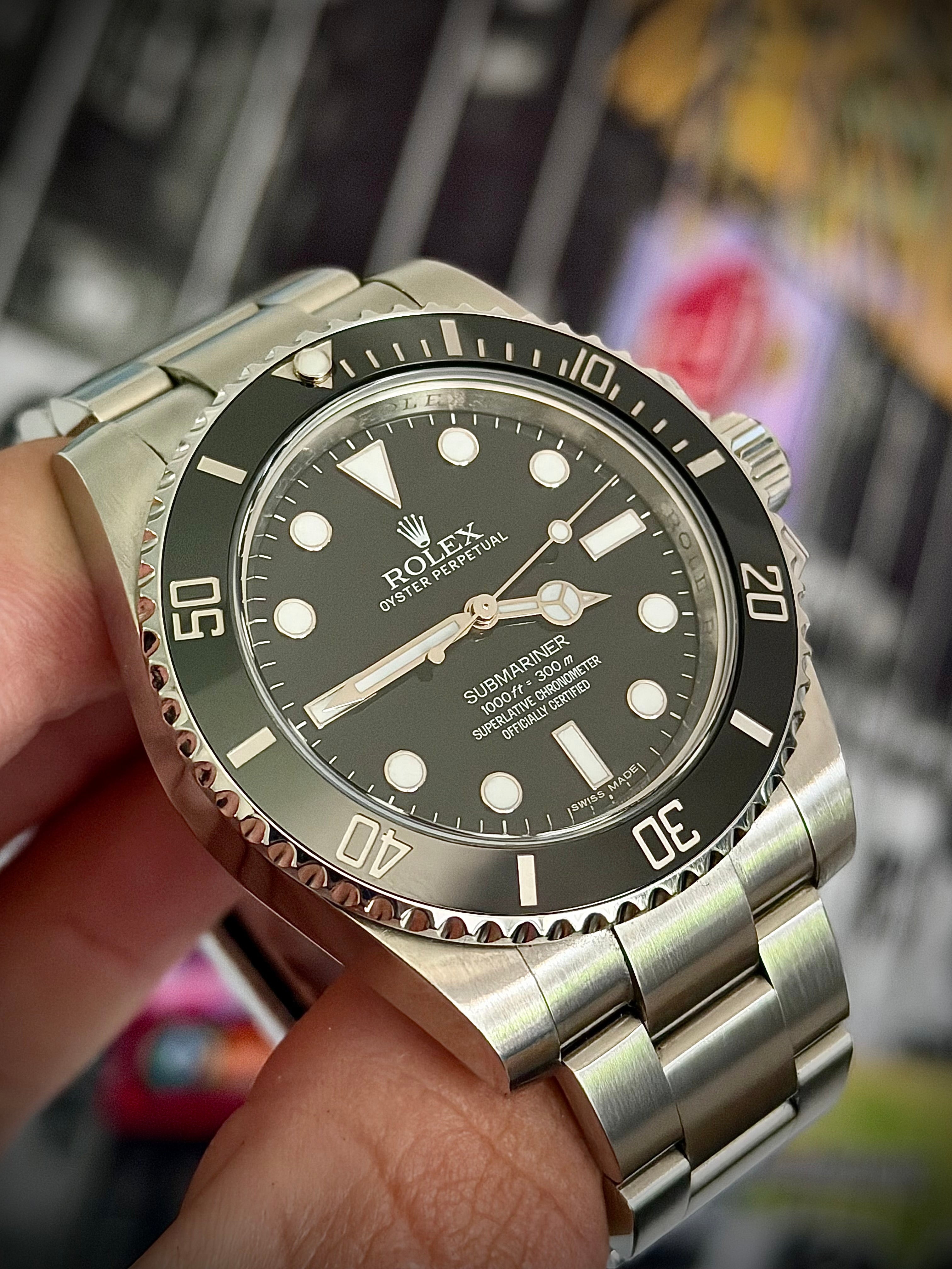 2015 ROLEX SUBMARINER NO-DATE, 114060, BOX AND PAPERS, INC GST