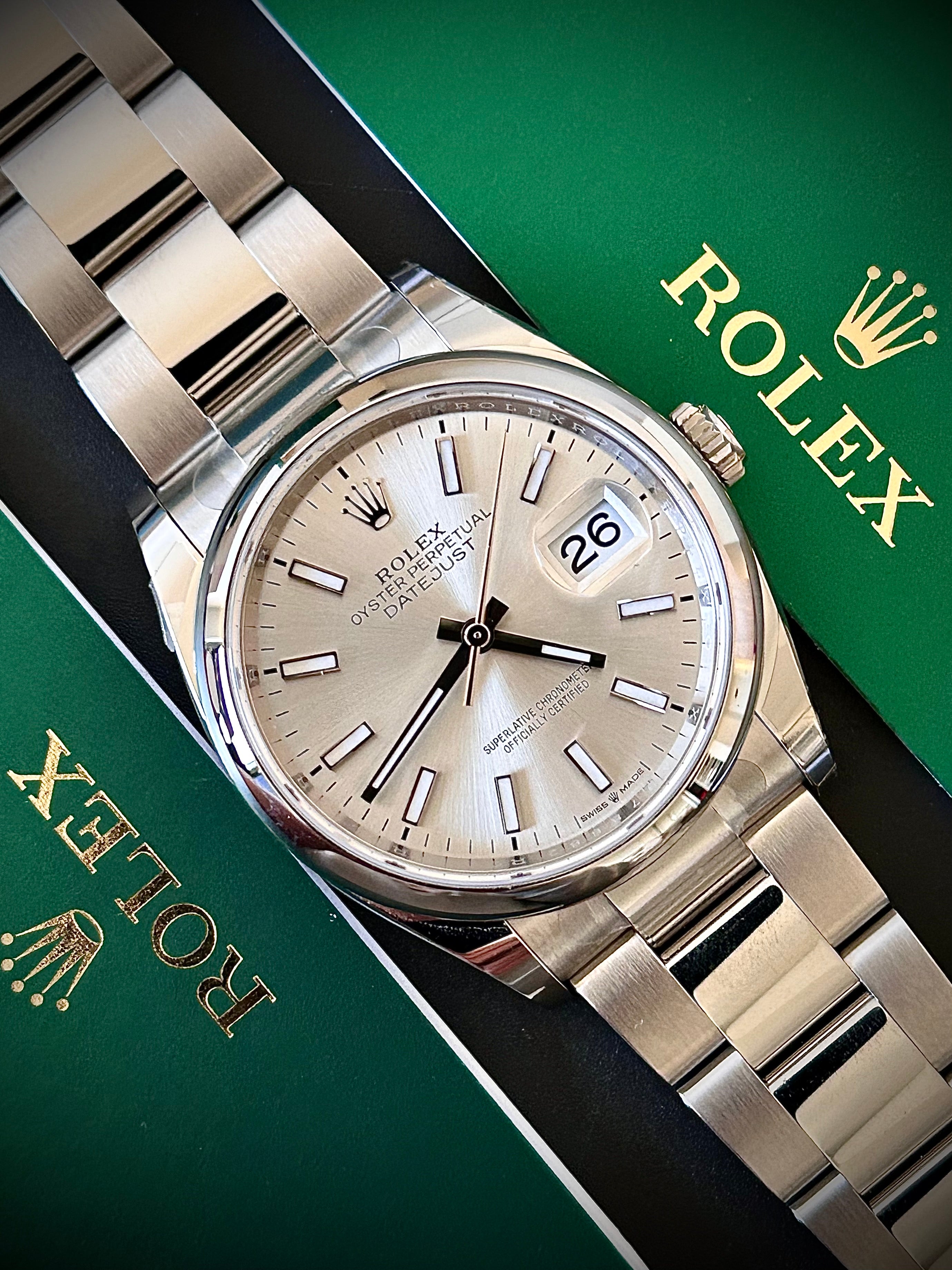 2024 ROLEX DATEJUST 36 SILVER DIAL, BRAND NEW, 126200, FULL SET, INC GST