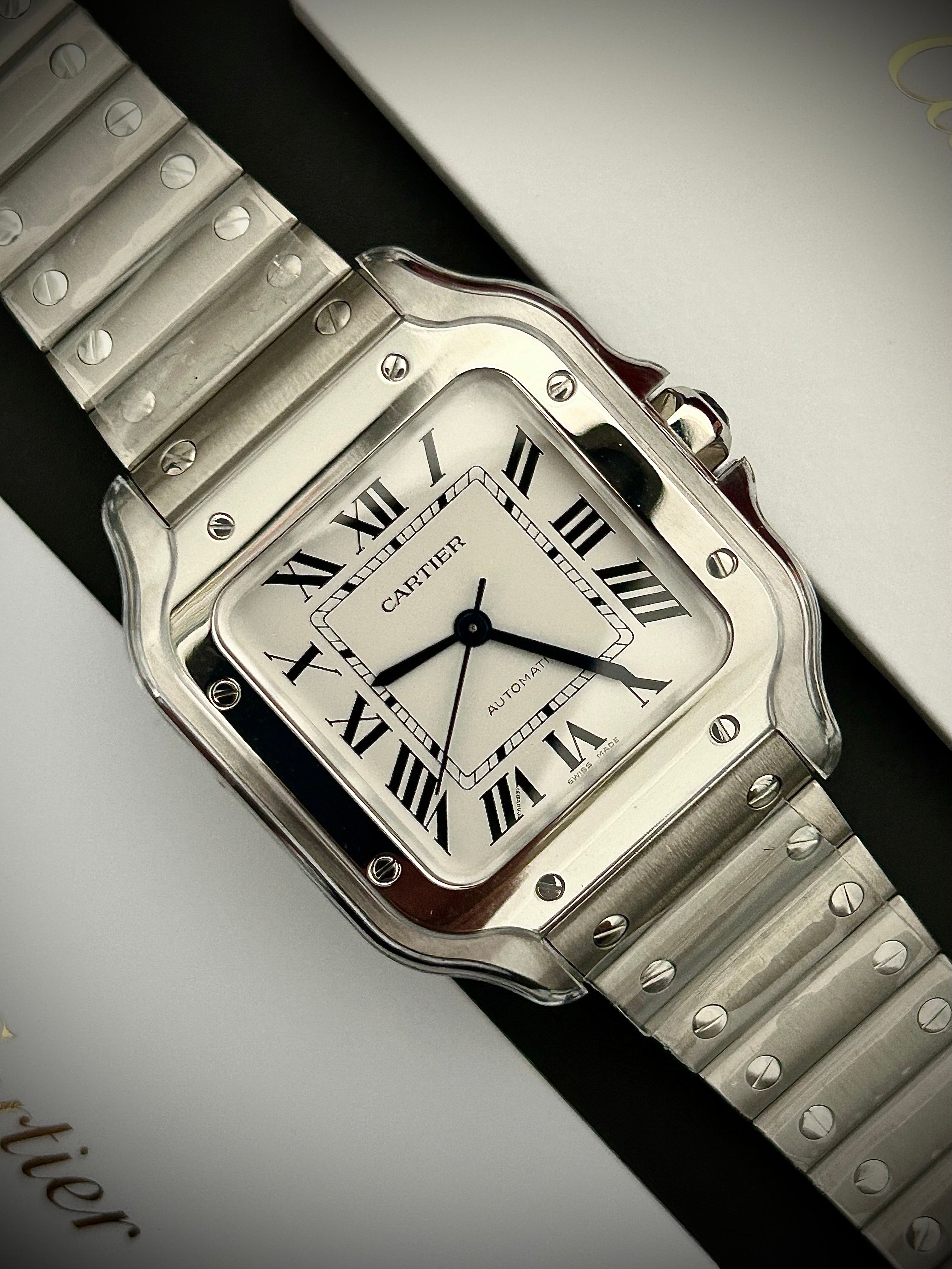 2024 CARTIER SANTOS DE CARTIER MEDIUM, WSSA0029, FULL SET, INC GST