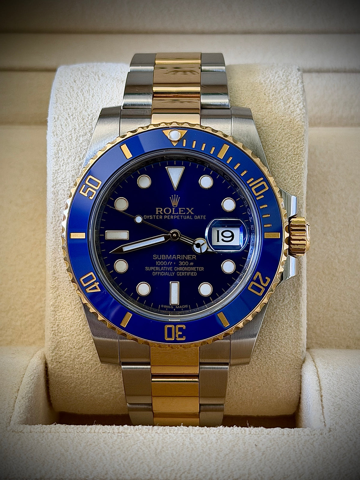 2015 ROLEX SUBMARINER DATE “BLUESY”, 116613LB, FULL SET, INC GST