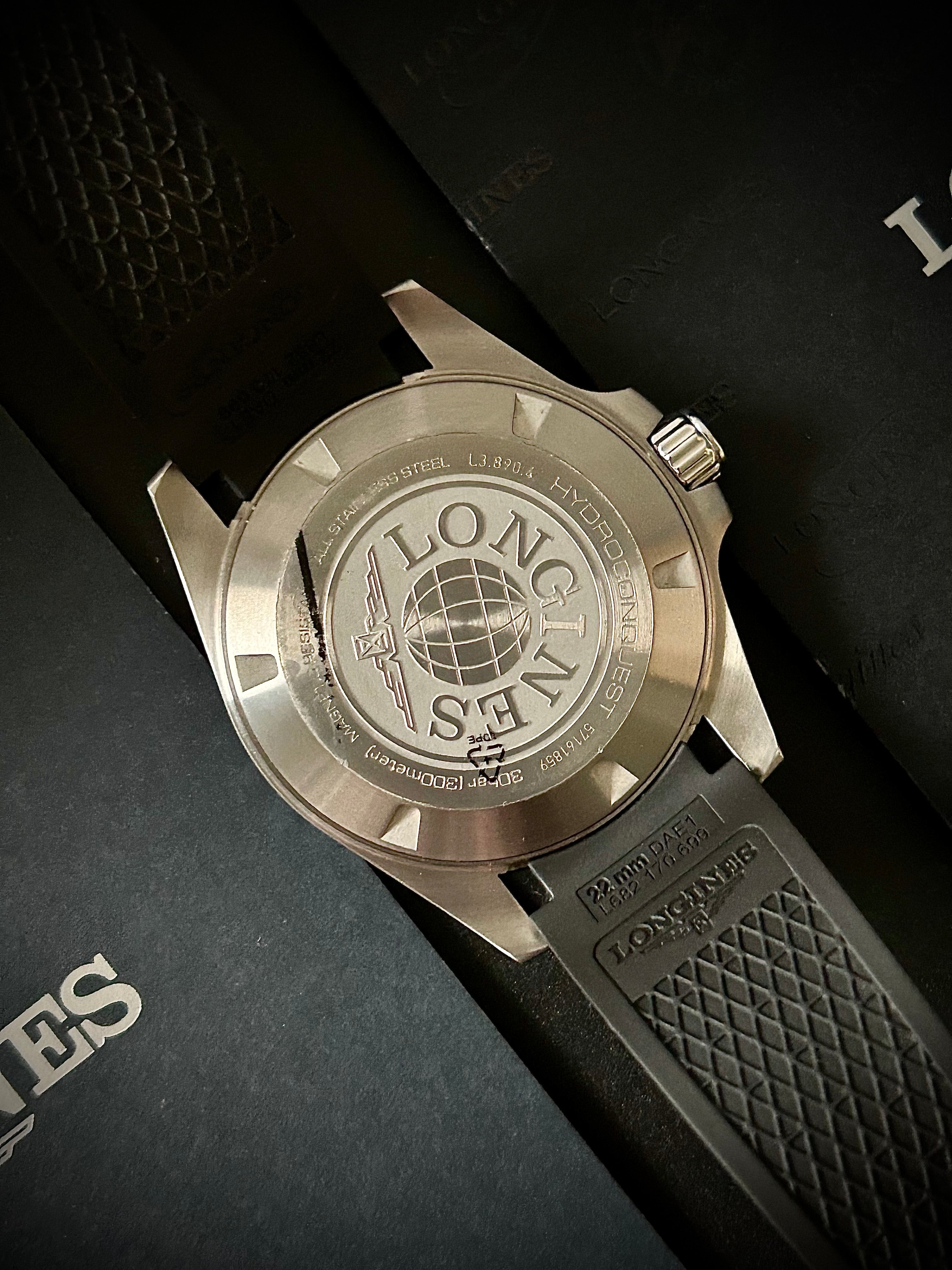 2025 LONGINES HYDROCONQUEST GMT, 43MM, FULL SET, INC GST