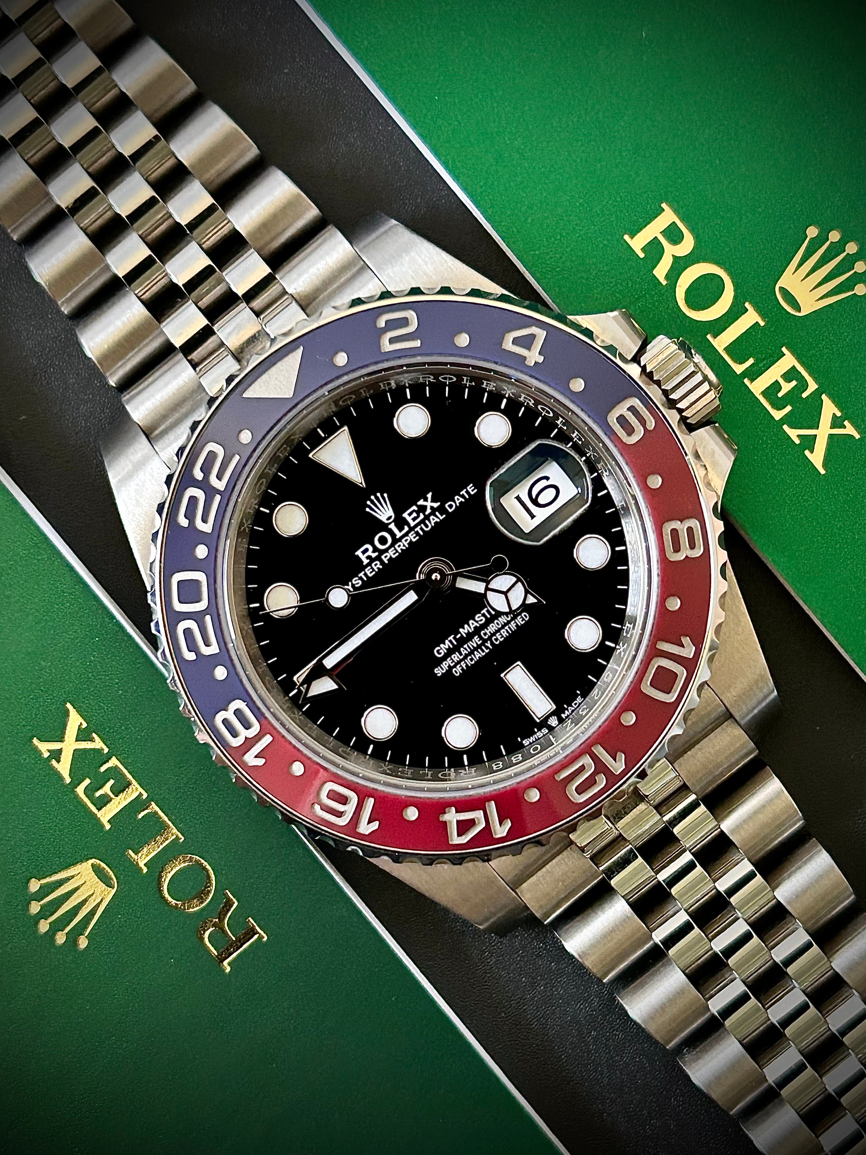 2020 ROLEX GMT MASTER II, PEPSI, 126710BLRO, FULL SET, INC GST