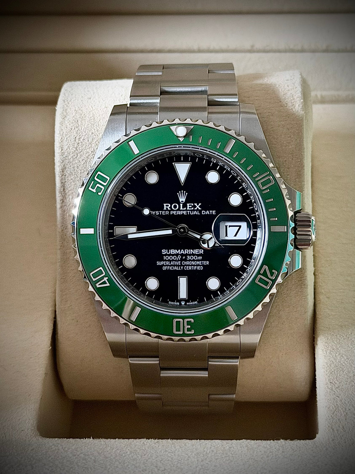 2026 ROLEX SUBMARINER DATE “STARBUCKS”, 126610LV, FULL SET, NEAR MINT, INC GST