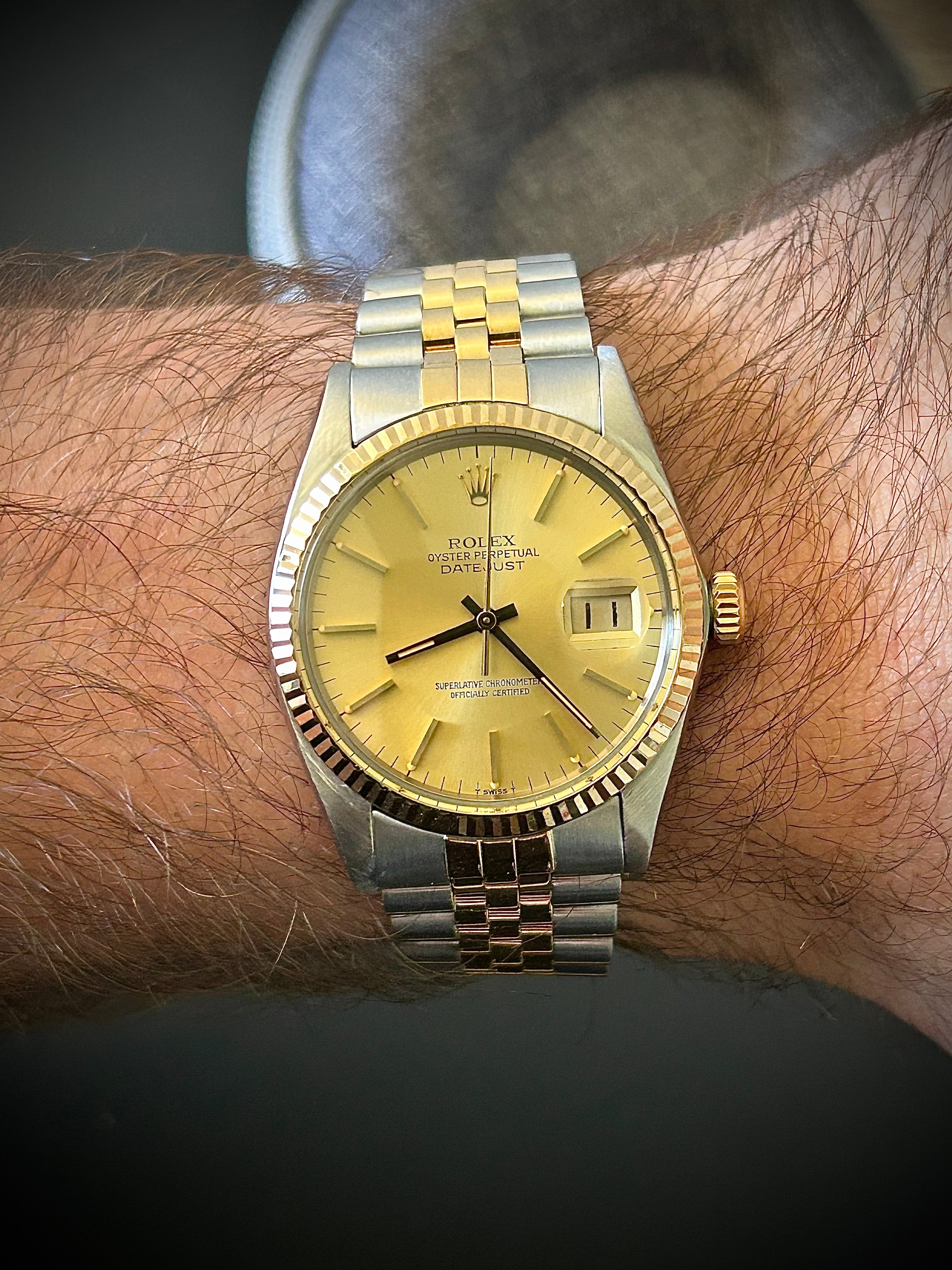 1984 ROLEX DATEJUST 36 16013, WATCH ONLY, INC GST